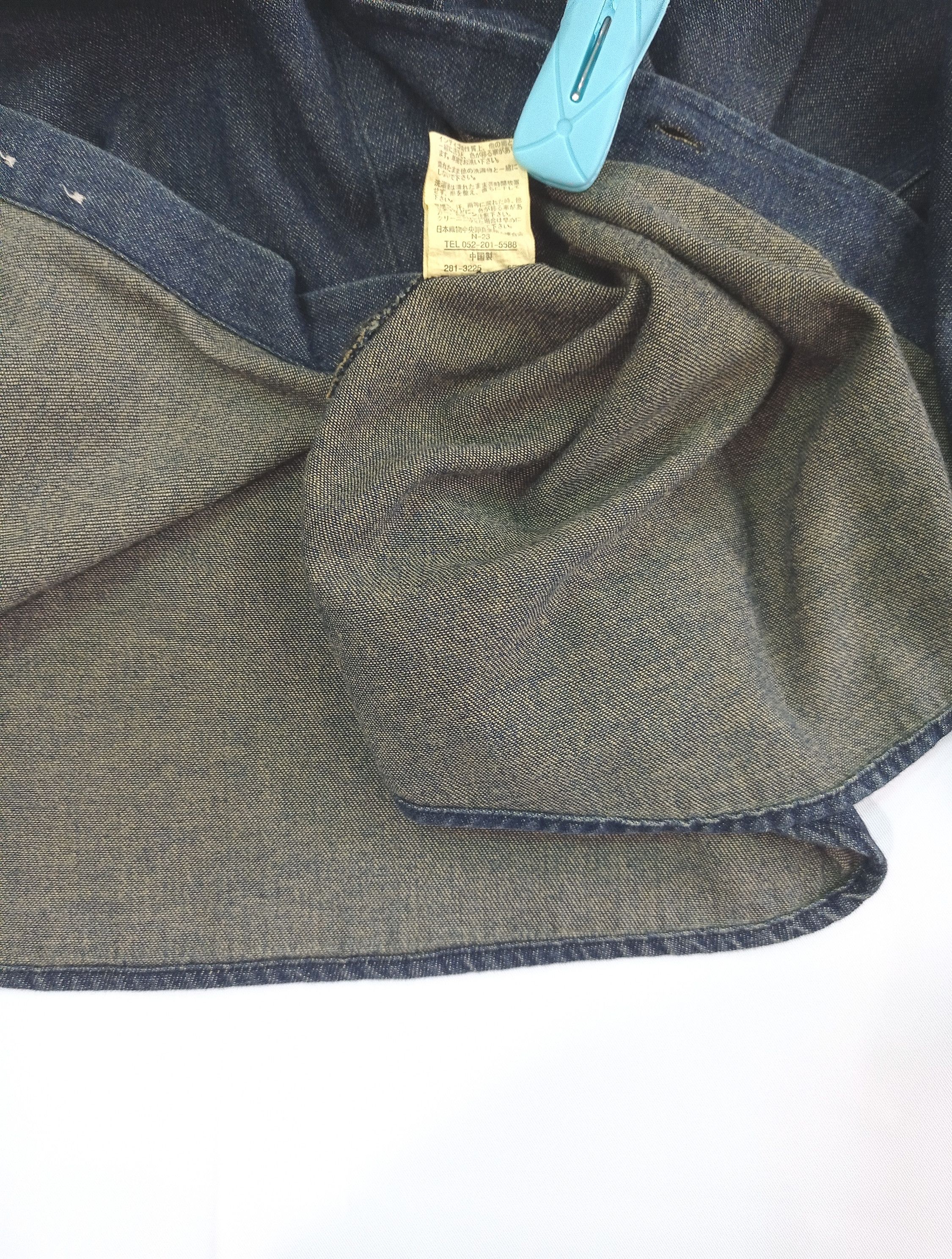 Denim Shirt Size L - 100% Cotton, Dark Blue, 9.5/10