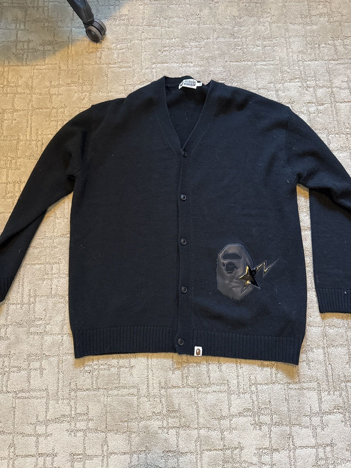 Bape Black Button up Bape sweater Size US XL / EU 56 / 4 - 1 Thumbnail
