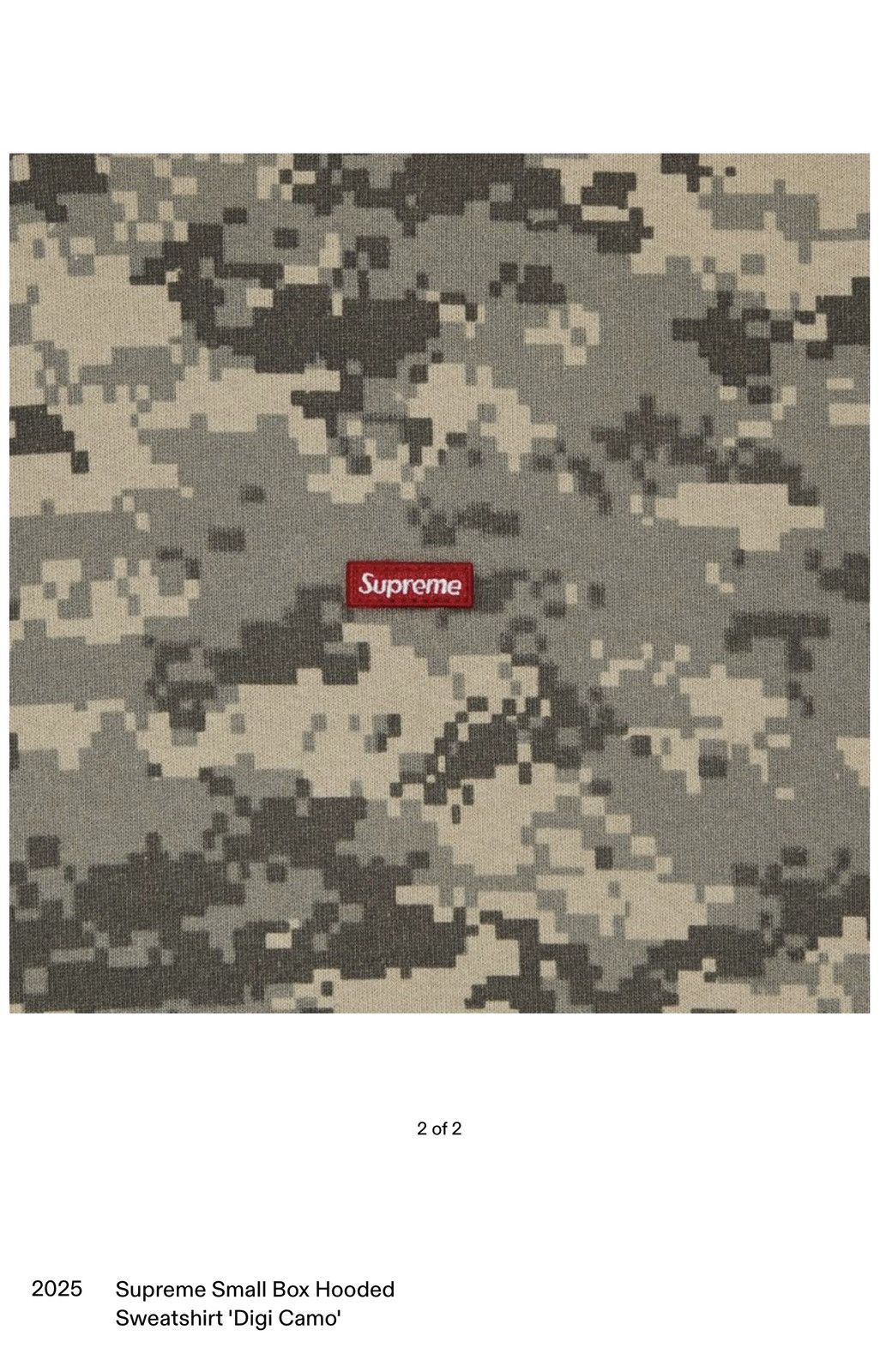 Supreme Supreme FW25 Digital Camo, Small Box Hooded Sweatshirt 