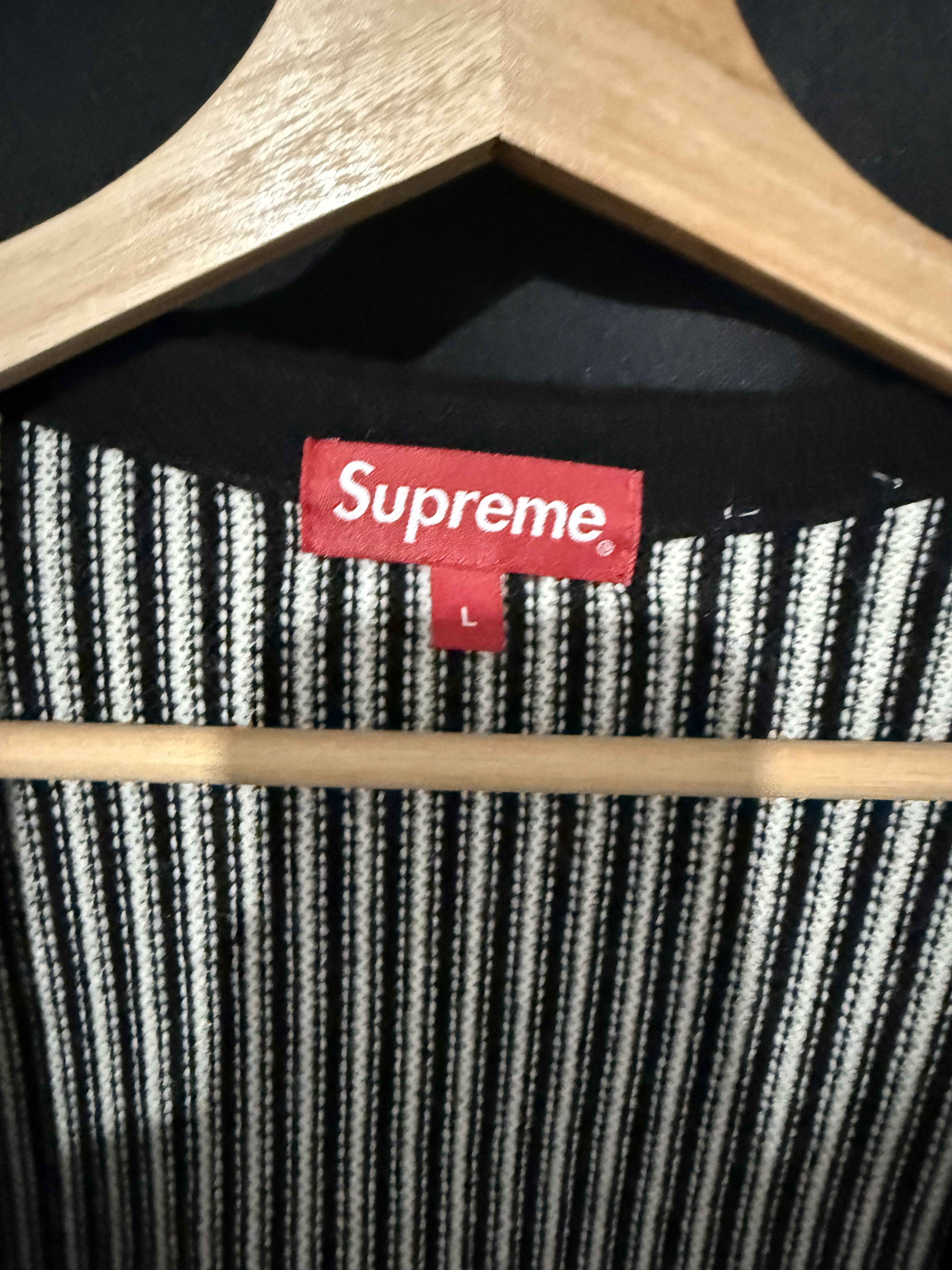 Supreme Supreme Microstripe Cardigan Size US L / EU 52-54 / 3 - 2 Thumbnail
