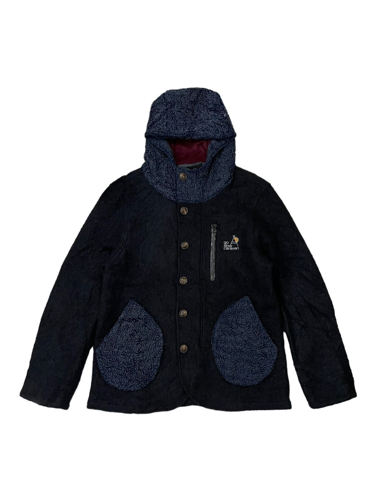 go slow caravan Go Slow Caravan Faux Fleece Zip-up Hoodie Jacket Size US M / EU 48-50 / 2 - 1 Thumbnail