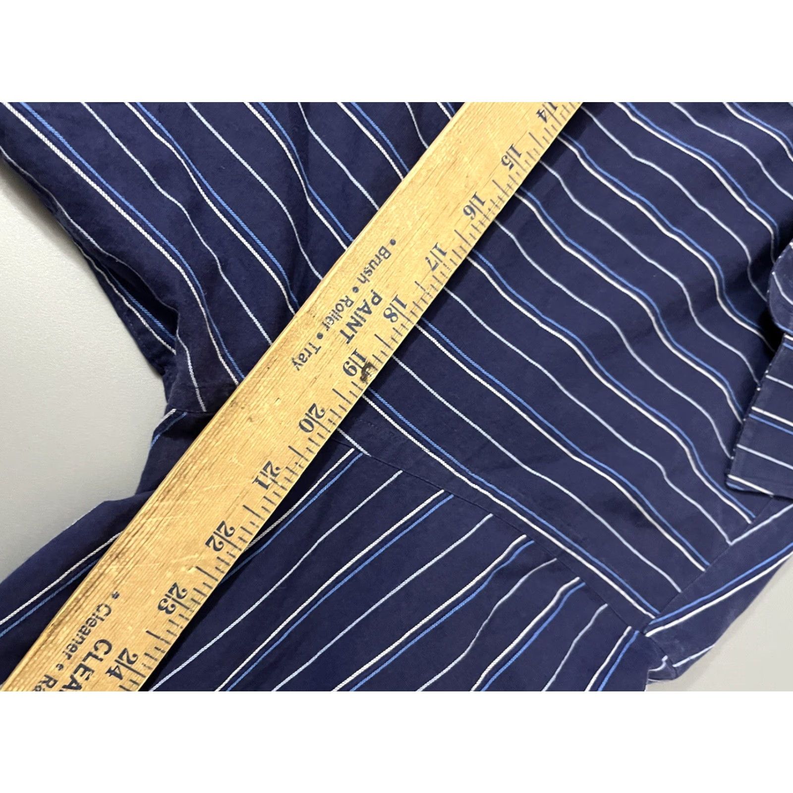 Banana Republic Banana Republic Shirt Mens Blue Striped Long Sleeve Reg Fit Button Large Size US L / EU 52-54 / 3 - 5 Thumbnail