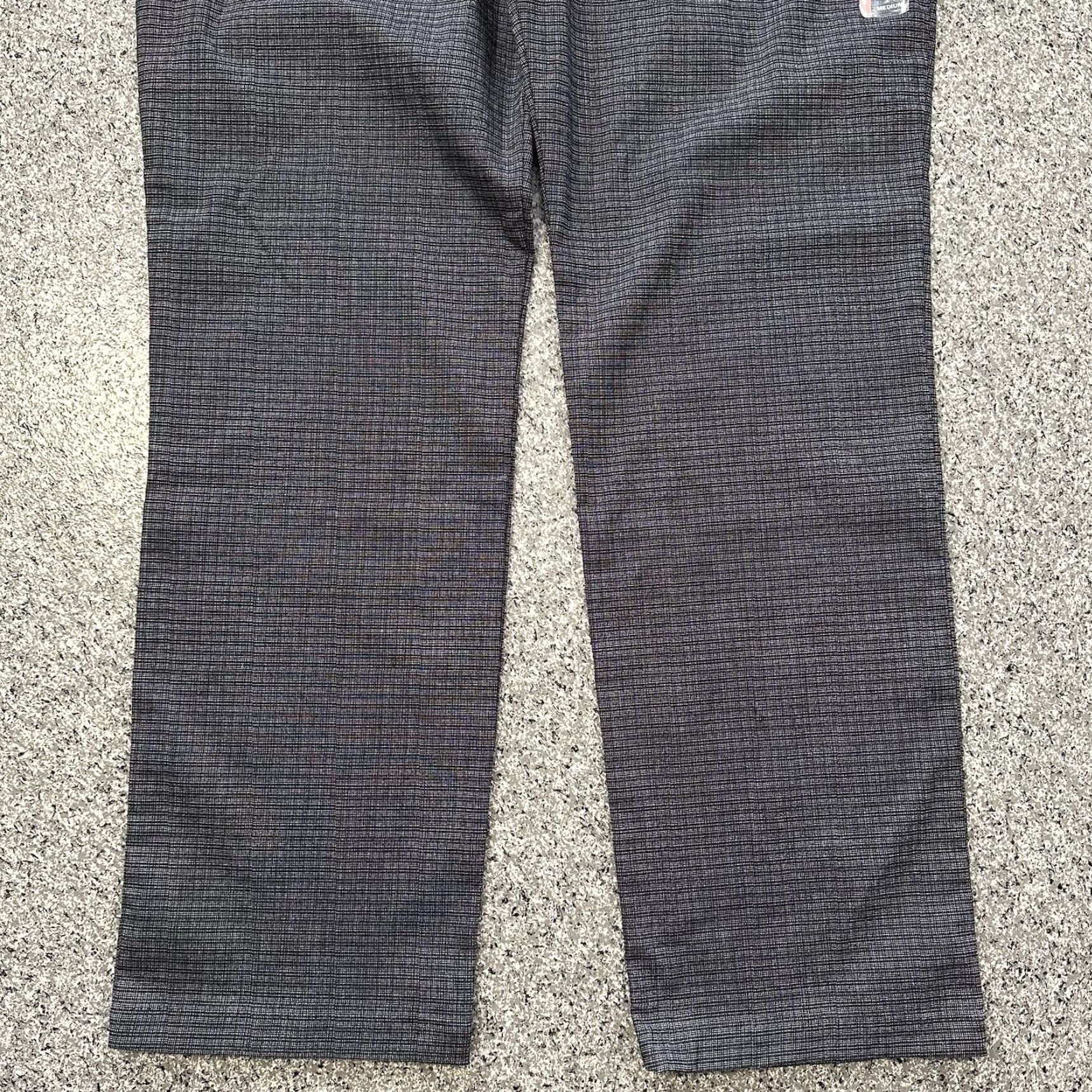 Lee Lee Pants Womens 14 33x31 Straight Mid Rise Wrinkle Free Plaid Black Stretch Pants Size 24" / US 00 / IT 34 - 3 Thumbnail
