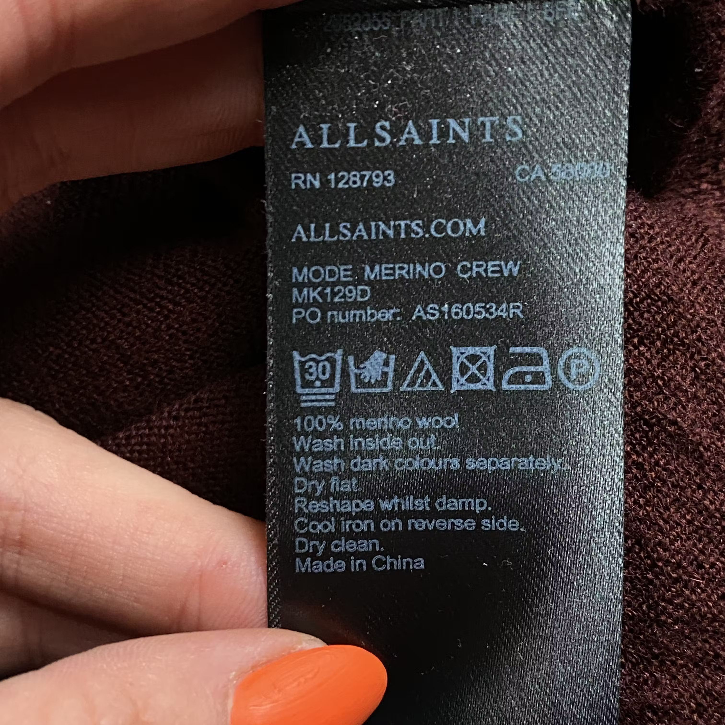 Allsaints Mens Allsaints Sweater Size L Size US L / EU 52-54 / 3 - 7 Thumbnail