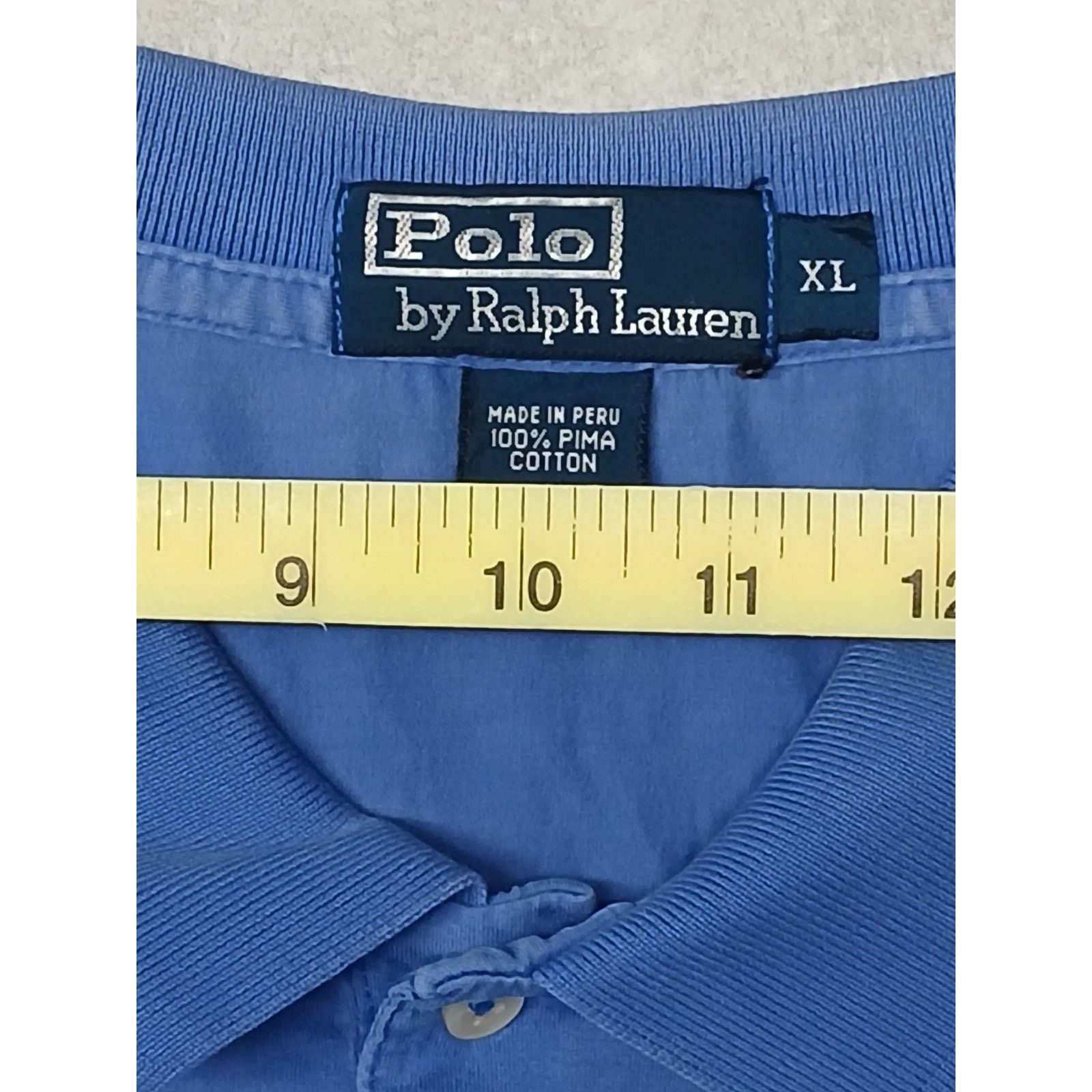 Ralph Lauren Polo Ralph Lauren (XL) Blue Pima Cotton Button Collar Shirt Size US XL / EU 56 / 4 - 5 Thumbnail