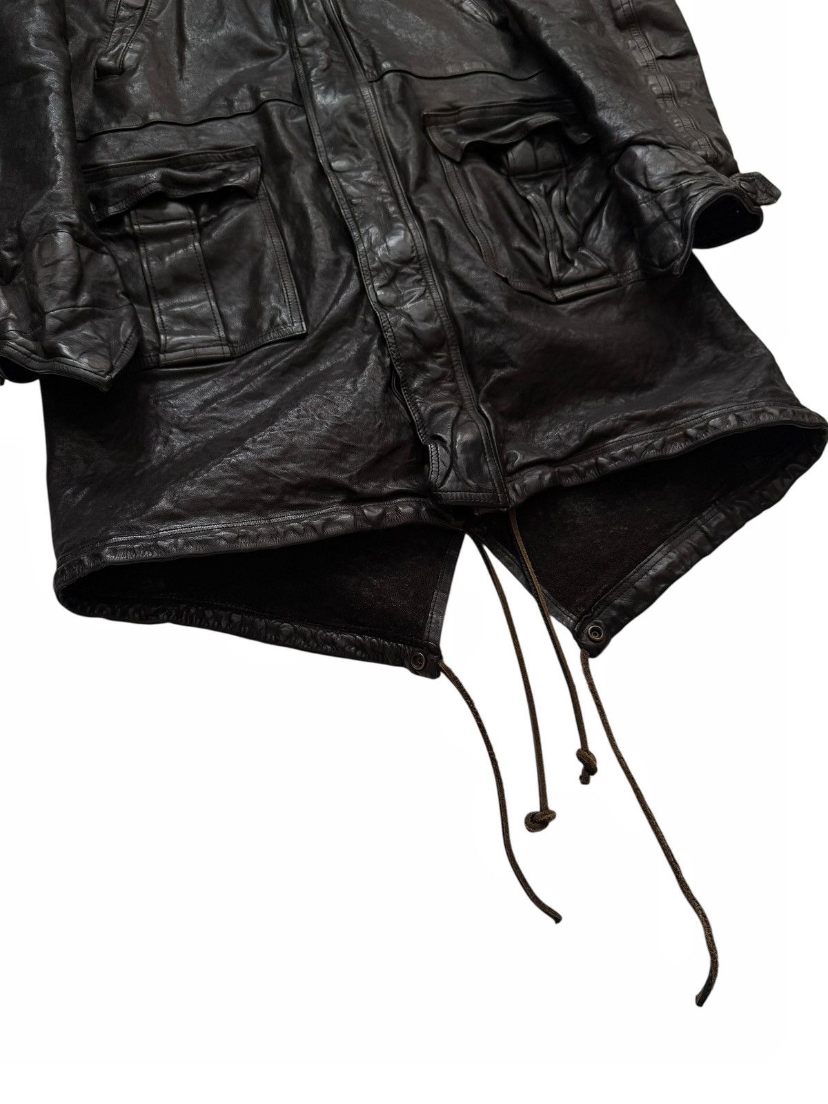 Isamu Katayama Backlash Special Garment Dyed Cow Leather Mod Coat Parka Size US M / EU 48-50 / 2 - 4 Thumbnail
