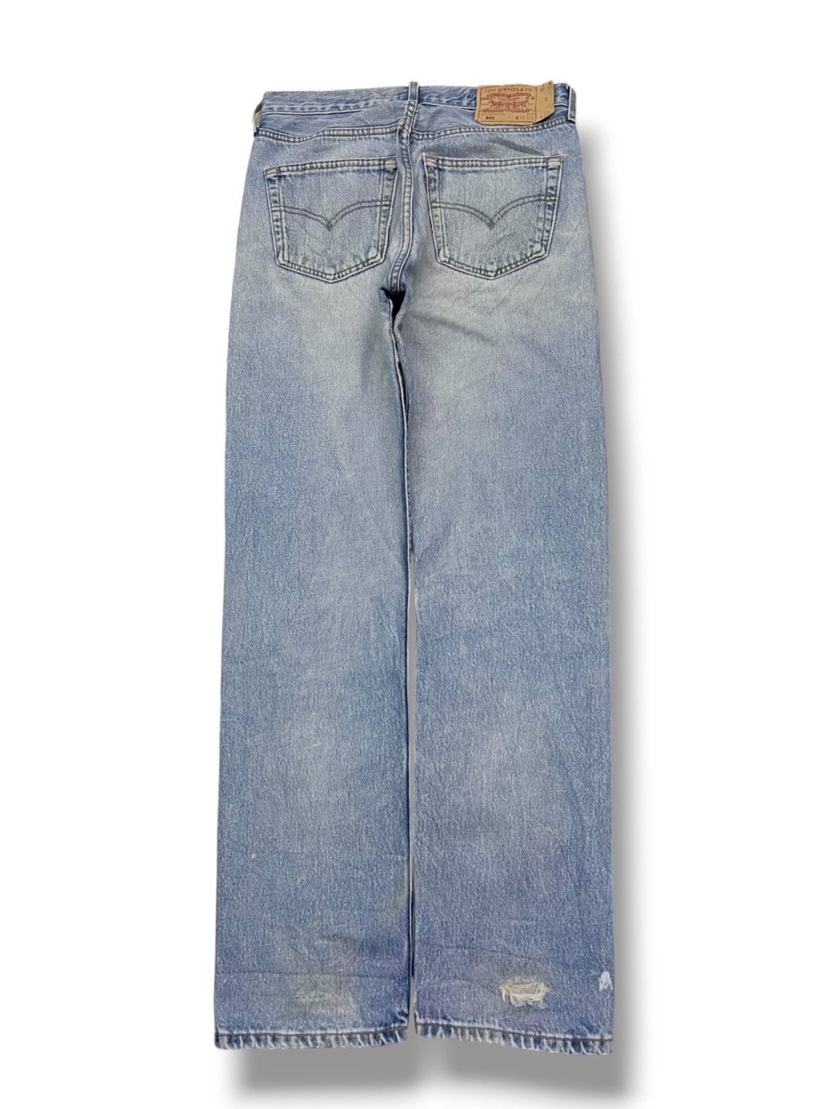 Levi's Vintage 00s Levi’s 501 - Faded Light Wash, Heavy Distressed Size US 30 / EU 46 - 3 Thumbnail