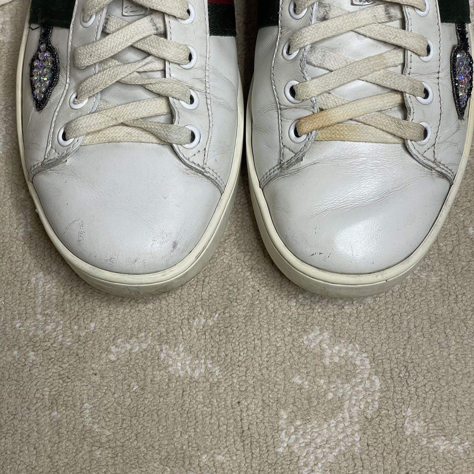 Gucci Gucci Ace Sneakers Low-Top Trainers shoes leather Arrow Size US 10 / IT 40 - 10 Thumbnail
