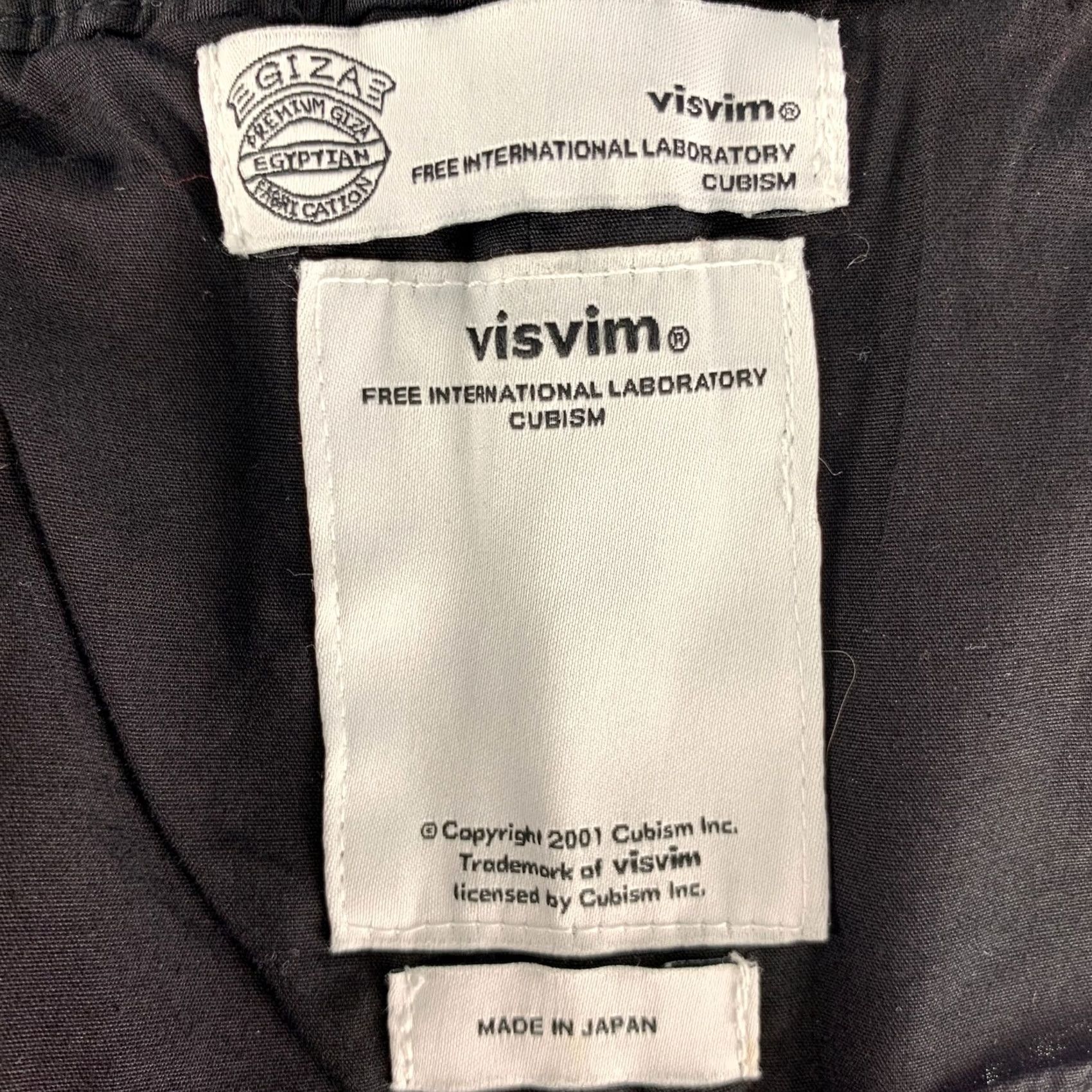 Visvim VISVIM Pants L Black Solid Cotton Button Fly Casual Mens Size US 33 - 2 Thumbnail