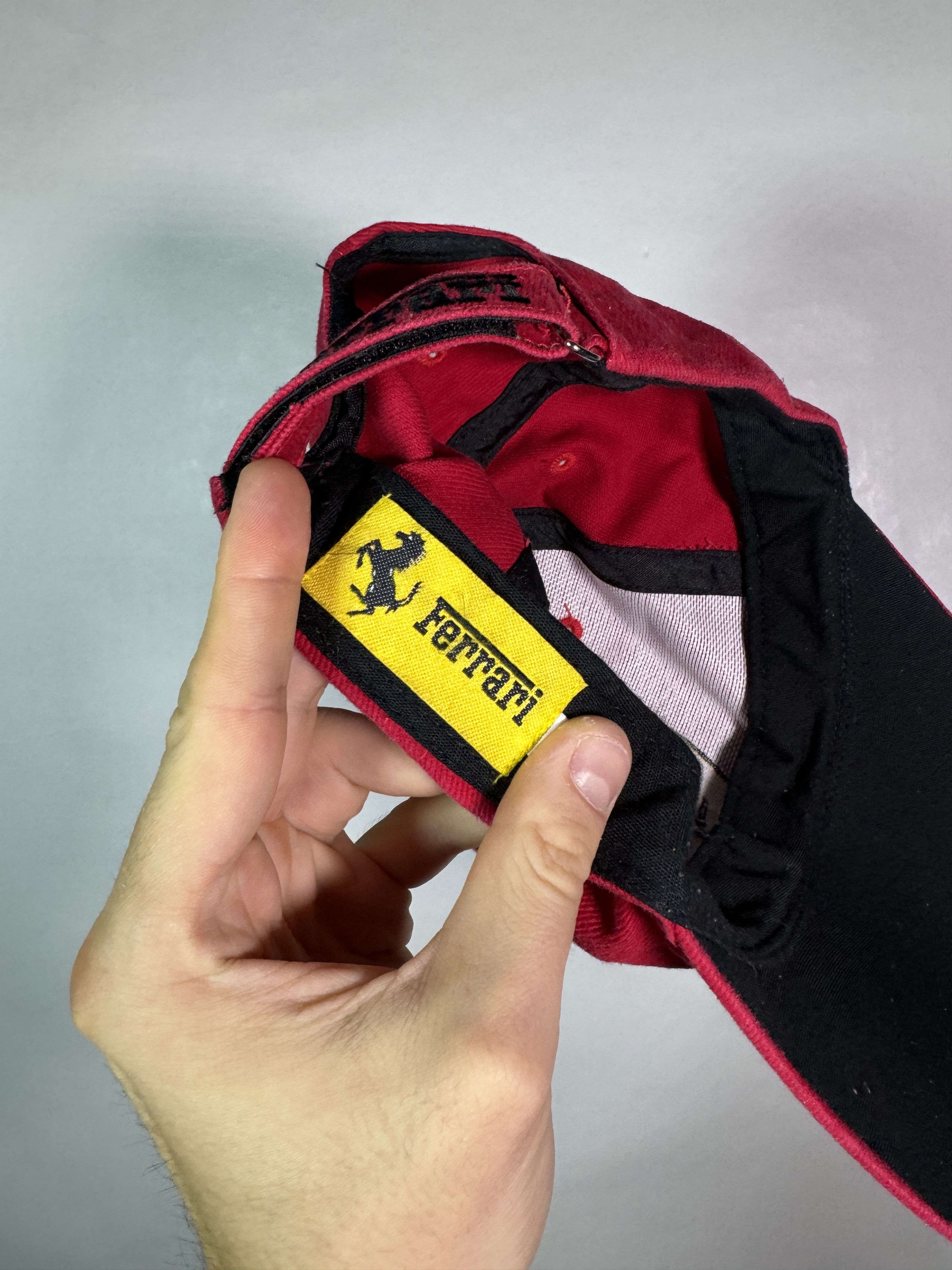 Ferrari × Vintage Vintage Ferrari Cap Retro F1 Racing Team Formula Automobile Size ONE SIZE - 4 Thumbnail