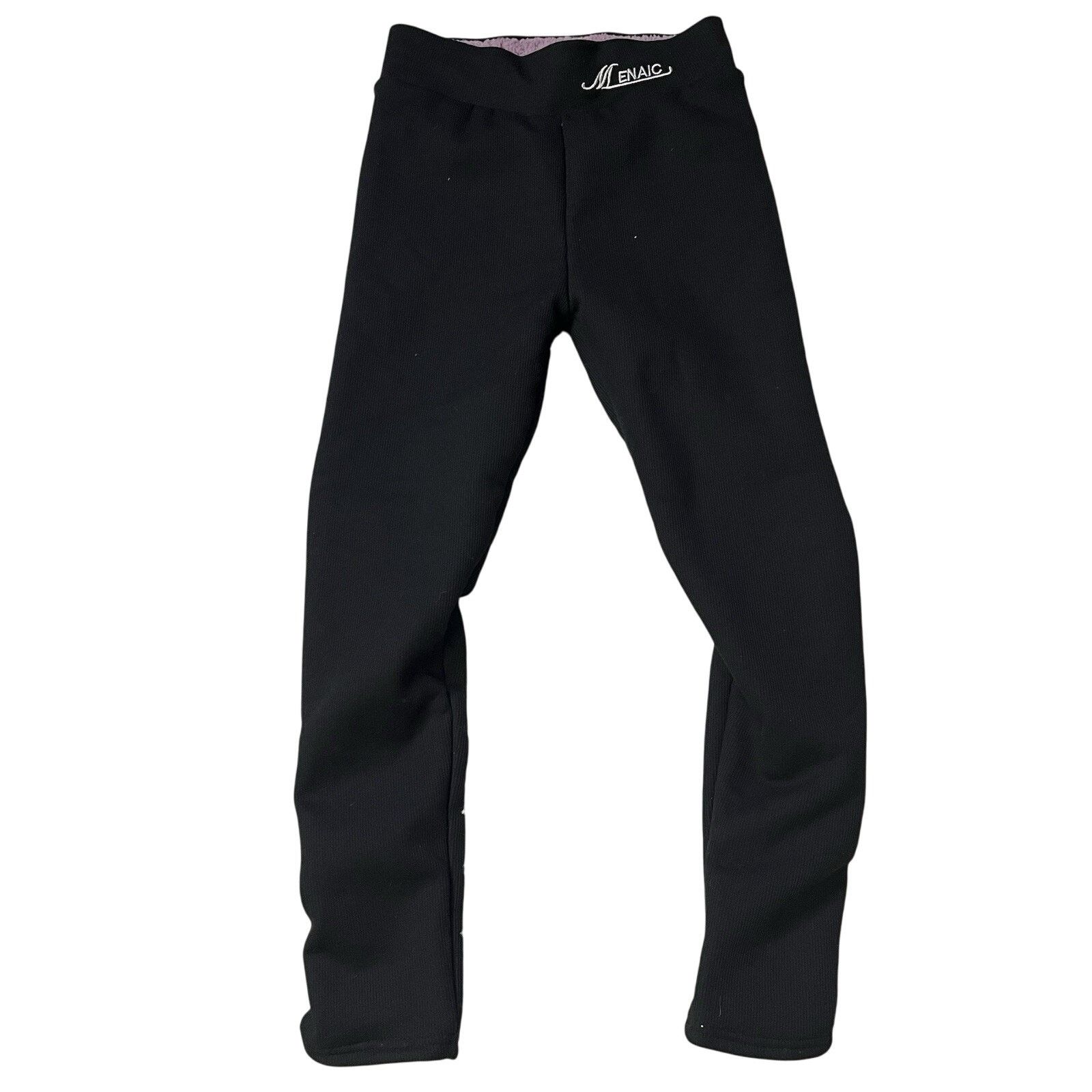 Other Menaic Women Mid-Rise Leggings Black Yoga Polyester Blend L Size 38" / US 16 / IT 52 - 1 Thumbnail