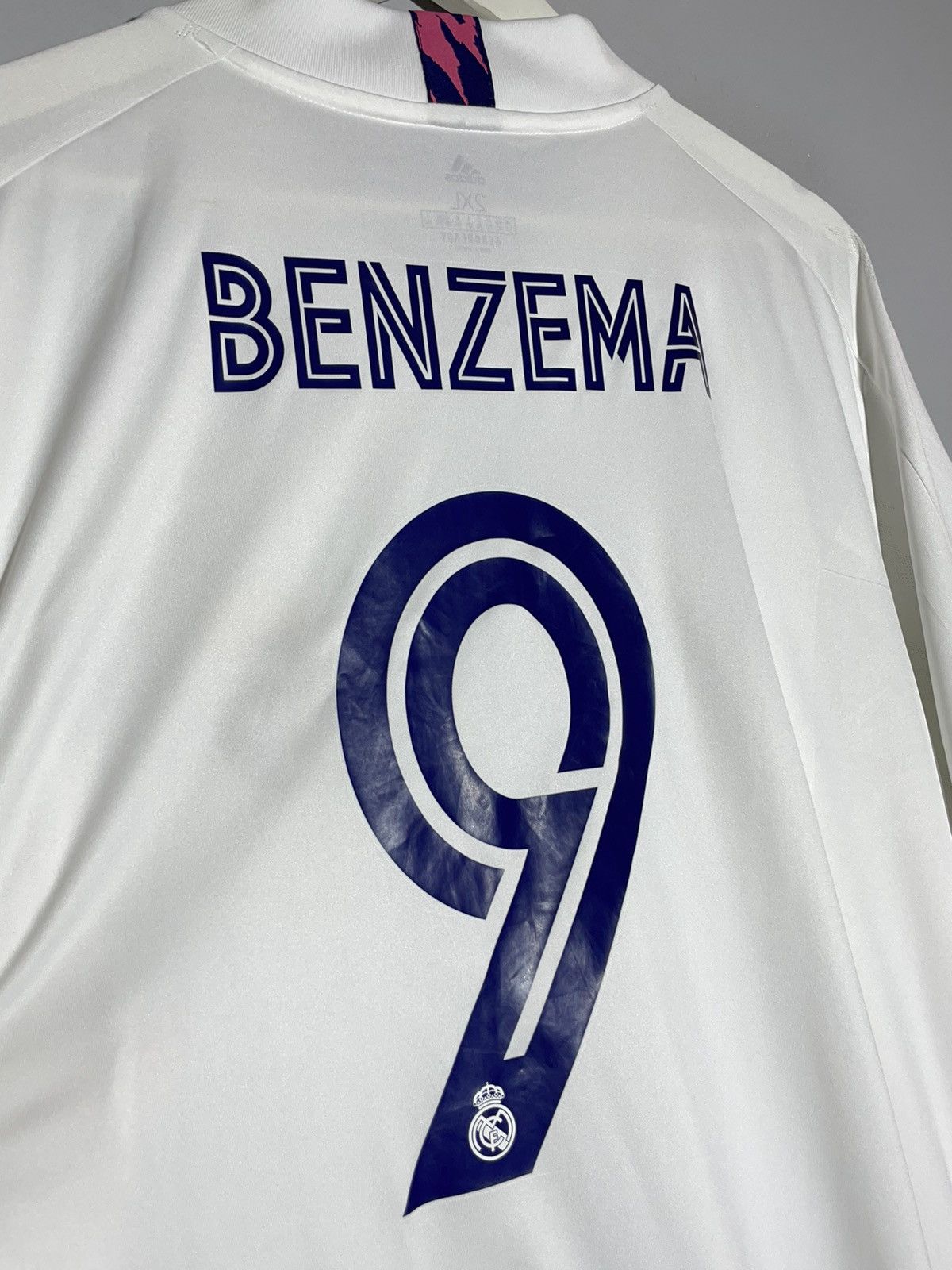 Adidas #9 Karim Benzema Real Madrid 2020/21 Adidas Home Jersey Size US XXL / EU 58 / 5 - 7 Thumbnail