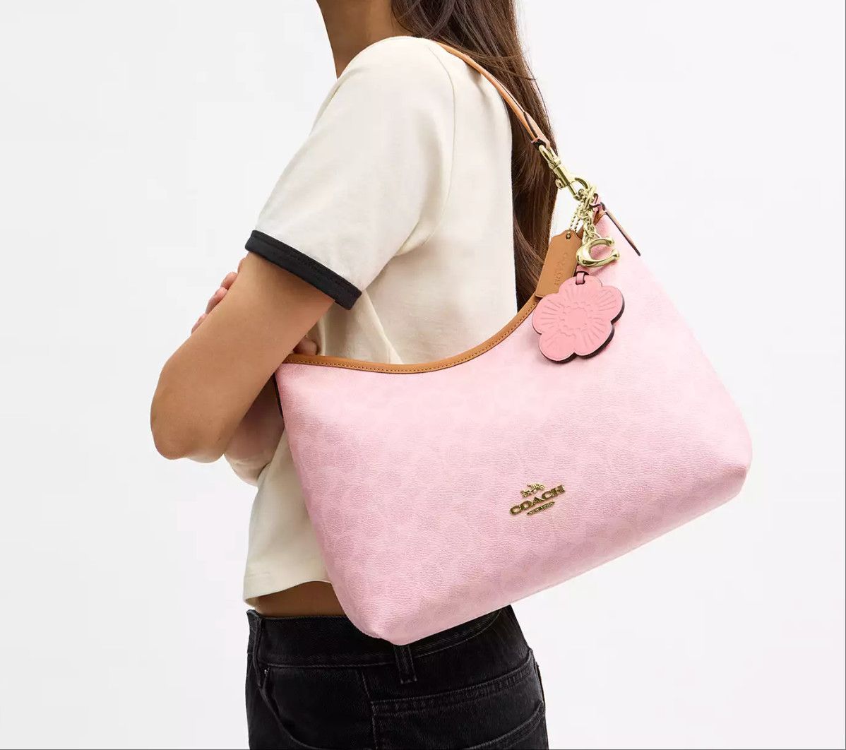Coach Laurel Shoulder Bag In Signature Canvas With Charms CEL12 Size ONE SIZE - 14 Thumbnail