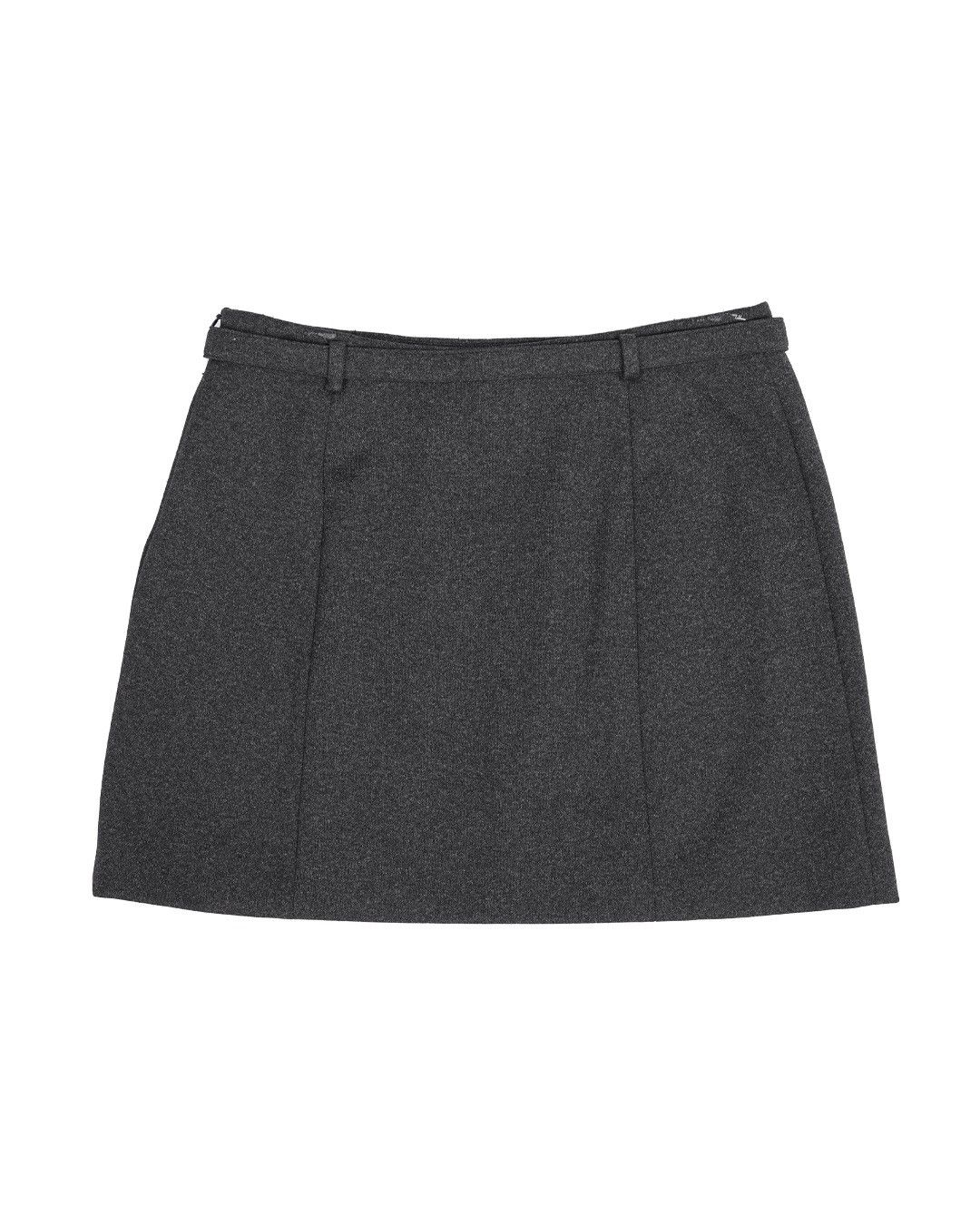 Miu Miu Miu Miu F/W1997 Belted Wool Skirt Size 30" / US 8 / IT 44 - 2 Thumbnail