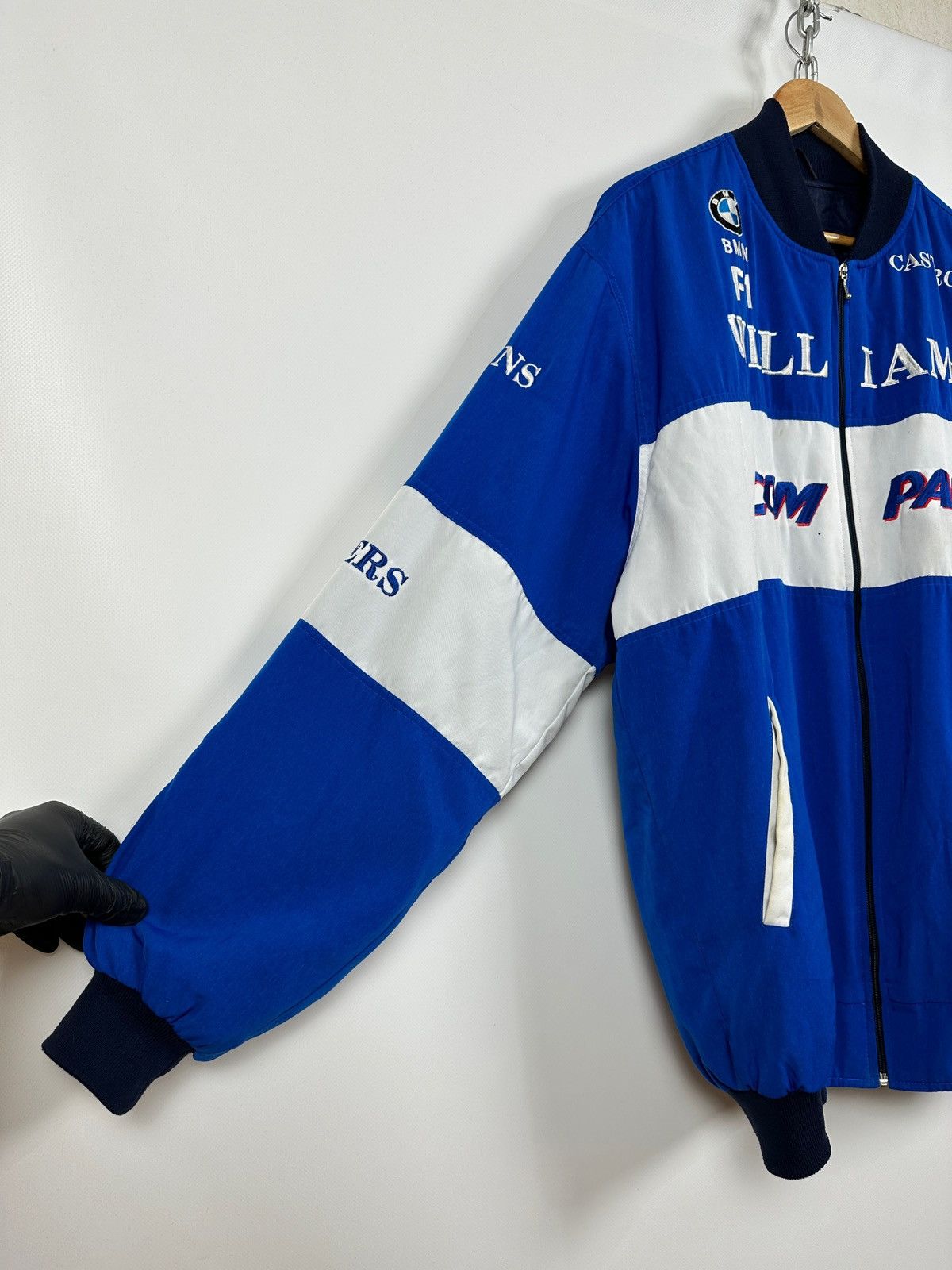 BMW Vintage BMW F1 Williams Ralf Schumacher Racing Bomber Jacket Size US XXL / EU 58 / 5 - 15 Thumbnail