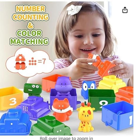 NBDN Nobrandedon Montessori Learning Train - Counting, Sorting, Puppets Size ONE SIZE - 4 Thumbnail