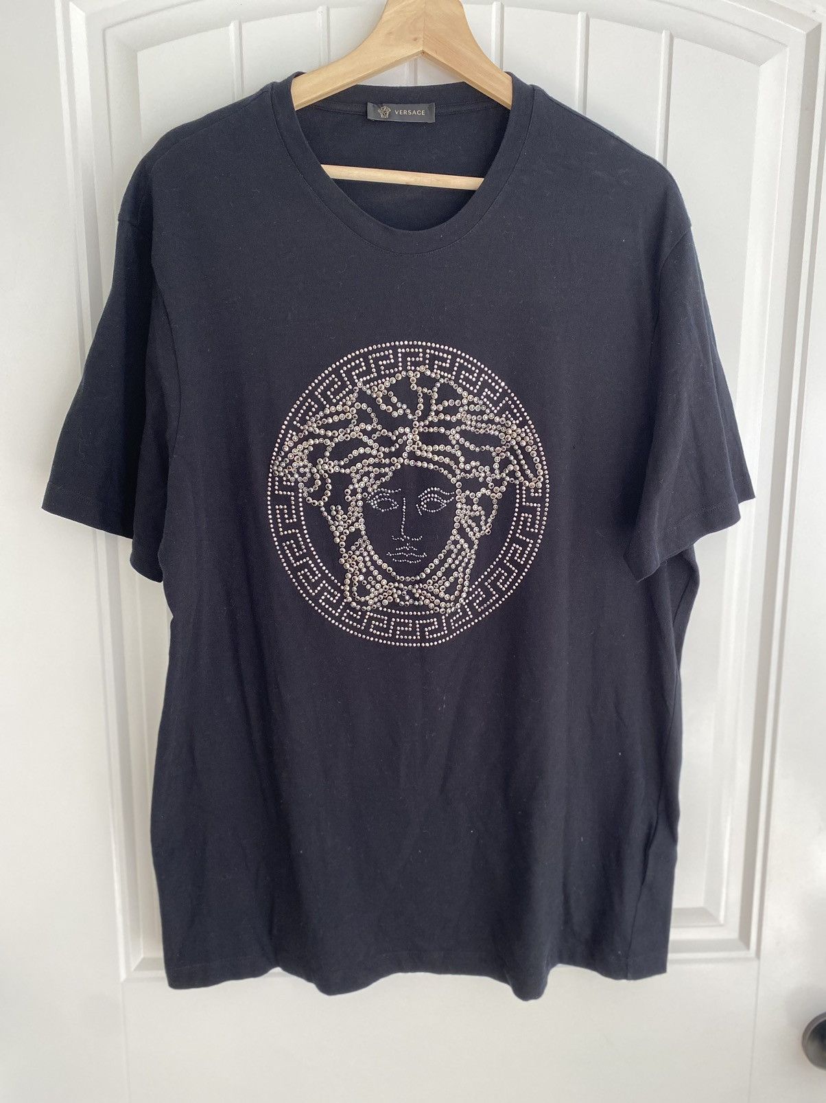 Versace Versace Crystal Medusa Black Tee Shirt Size US XXL / EU 58 / 5 - 5 Thumbnail