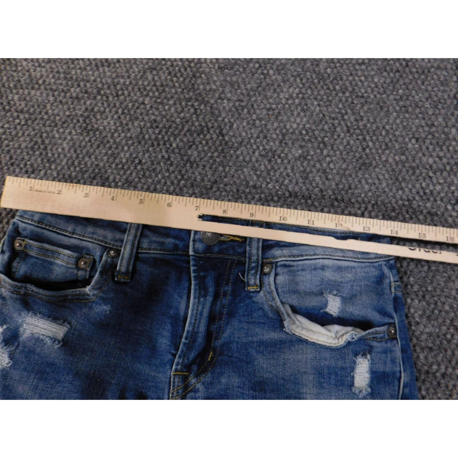 Vintage VINTAGE? No. American Eagle Jeans Mens 28x32 Blue Next Level Flex Skinny Distressed Stretch Shirt? Size US 28 / EU 44 - 5 Thumbnail
