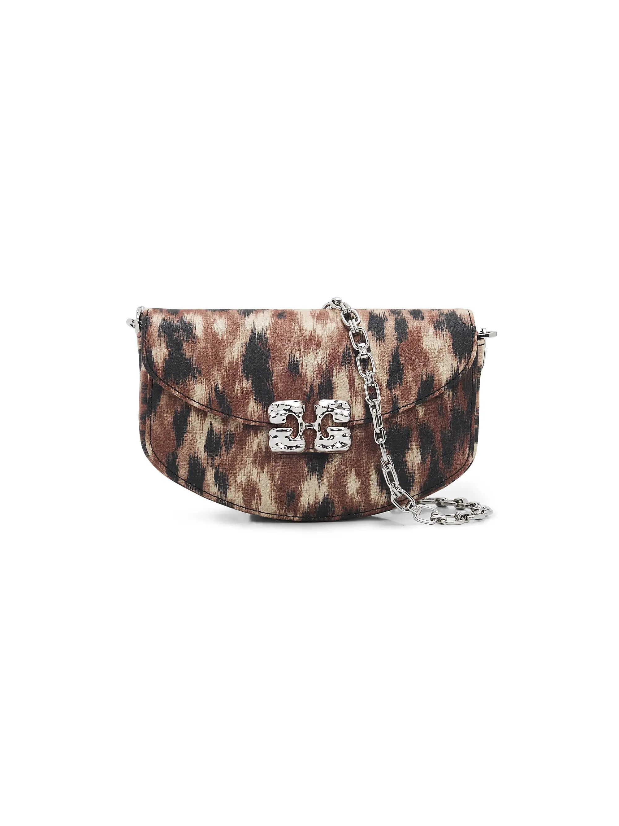 Ganni os11x0526 Size: OS / Lulu Blurred Leopard Wallet-On-Chain Size ONE SIZE - 1 Thumbnail