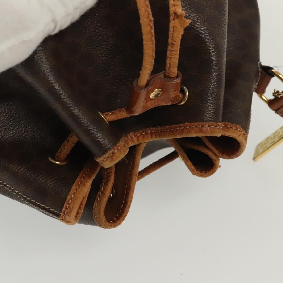Celine CELINE Macadam Canvas Shoulder Bag Pvc Leather Brown Gold Size ONE SIZE - 6 Thumbnail