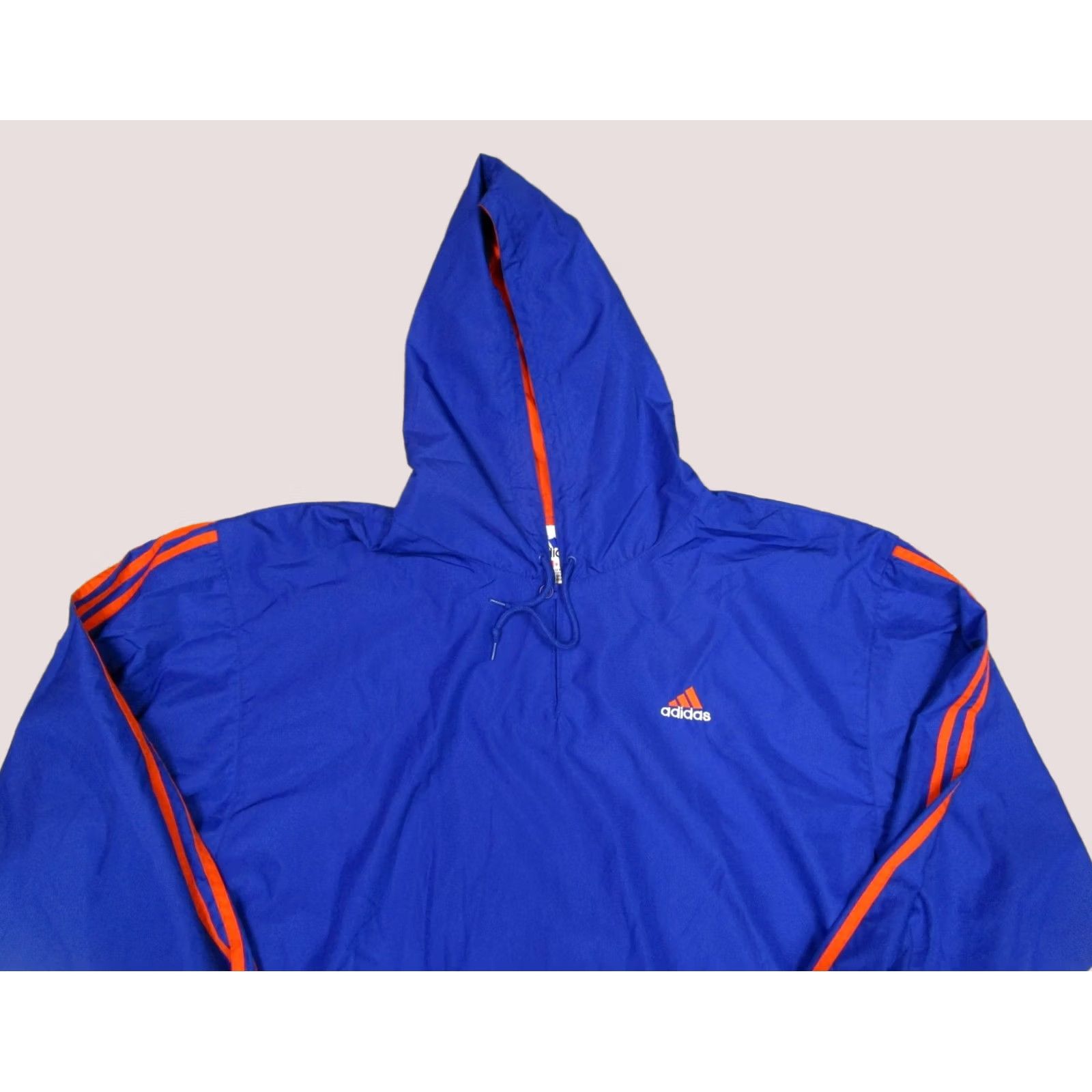Adidas VINTAGE adidas Jacket Men XL Blue Lightweight Hooded Windbreaker Y2K Size US XL / EU 56 / 4 - 1 Thumbnail
