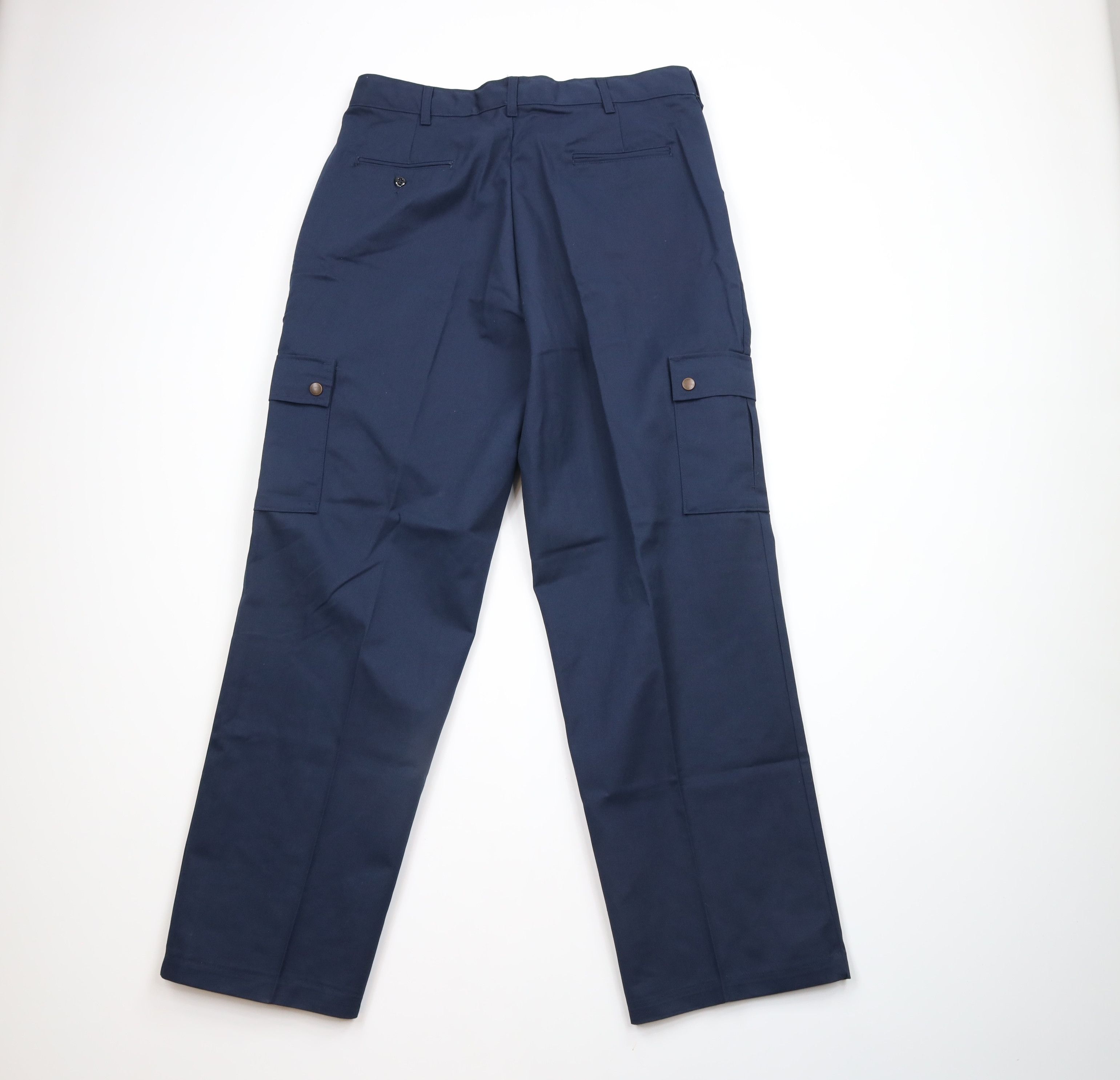 Vintage Vintage 90s Streetwear Leg Work Dungaree Cargo Pants Blue Size US 38 / EU 54 - 8 Thumbnail