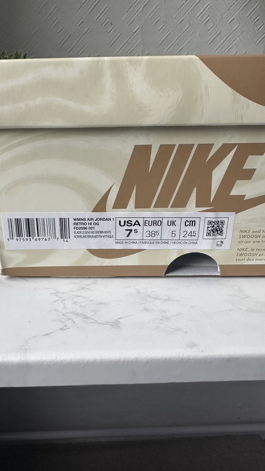 Jordan Brand × Nike Nike Air Jordan 1 High Latte - W Size UK 5 / US 7.5 - DS Size US 7.5 / IT 37.5 - 8 Thumbnail