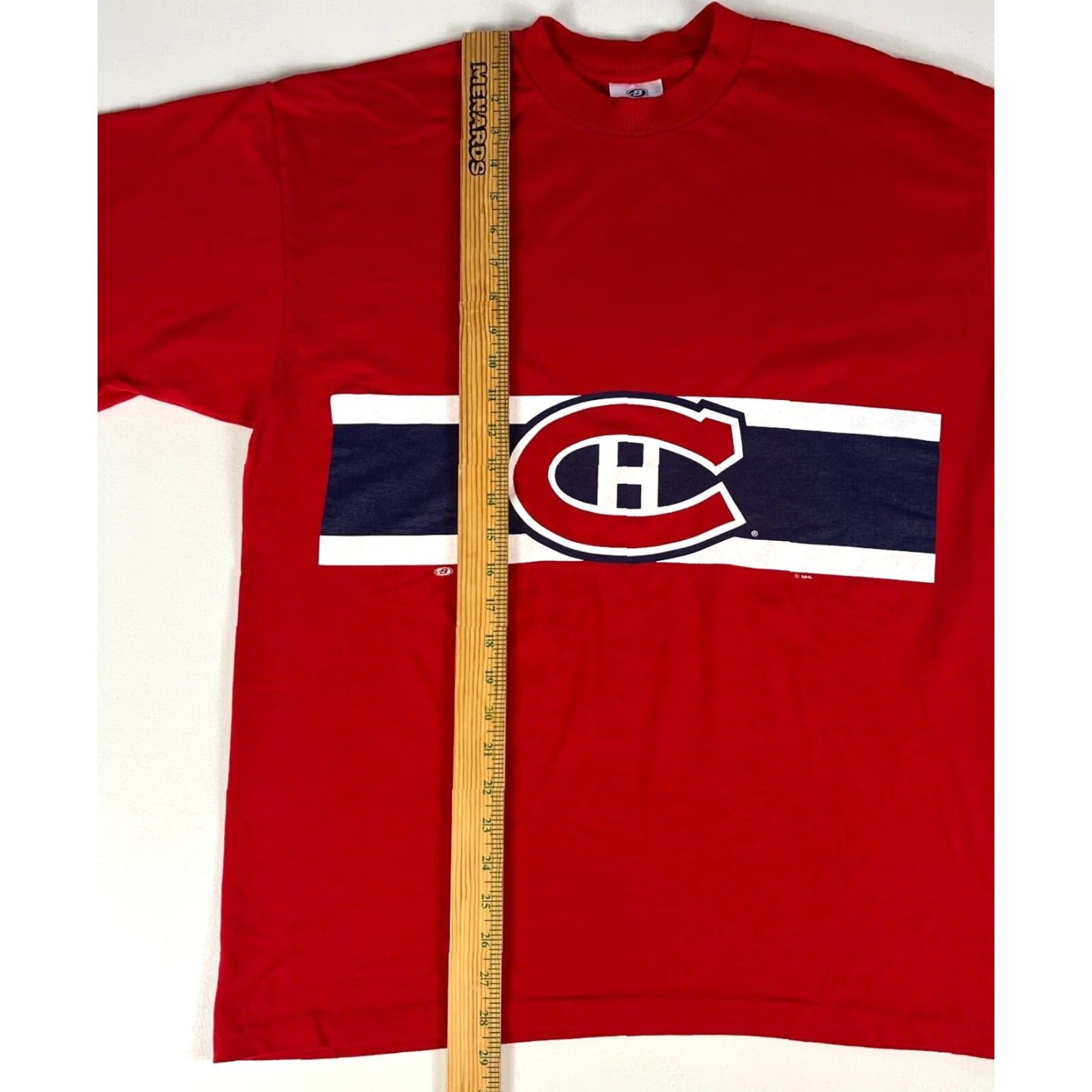 NHL VINTAGE Men's Montreal Canadiens T-Shirt Bulletin XL Red 90s Hockey Mens Size US XL / EU 56 / 4 - 7 Thumbnail