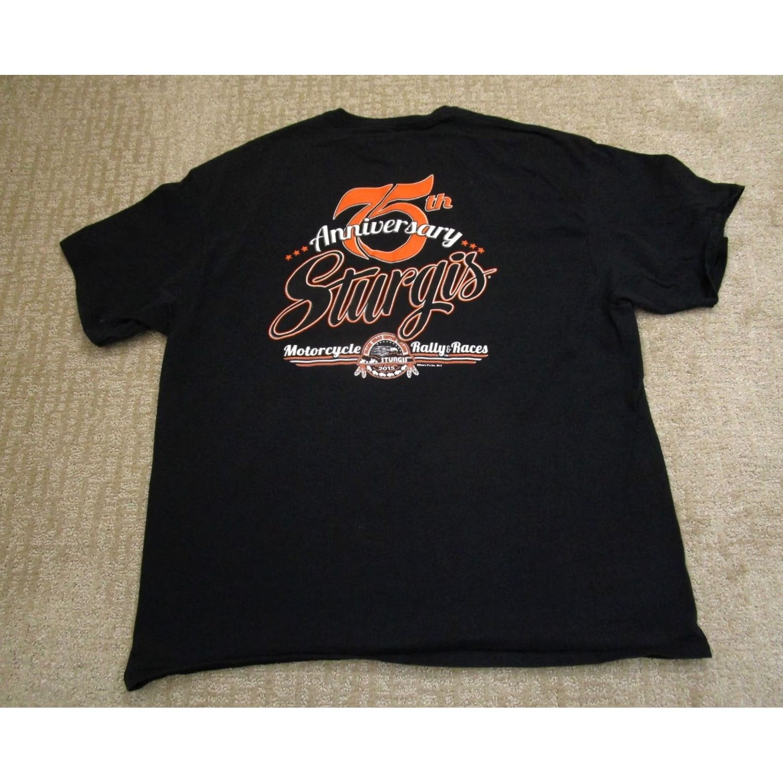 Vintage Sturgis Shirt Men XXL Black Short Sleeve Motorcycle Anniversary Rally Black Hill Shirt Mens 2XL Black Graphic Print Size US XXL / EU 58 / 5 - 4 Thumbnail