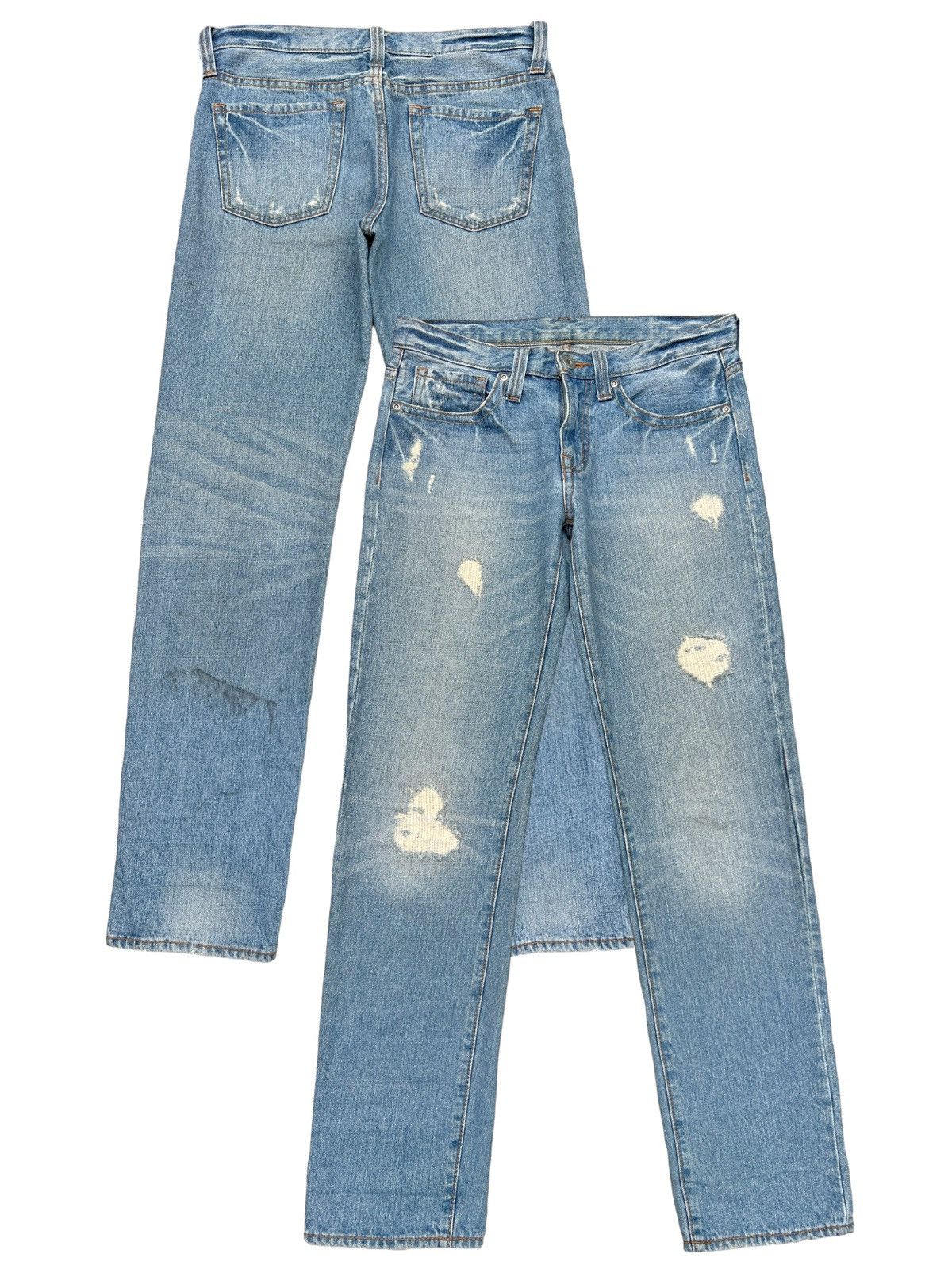 Japanese Brand Japanese Brand Distressed Patch Denim Jeans 31x30.5 Size US 31 - 1 Thumbnail
