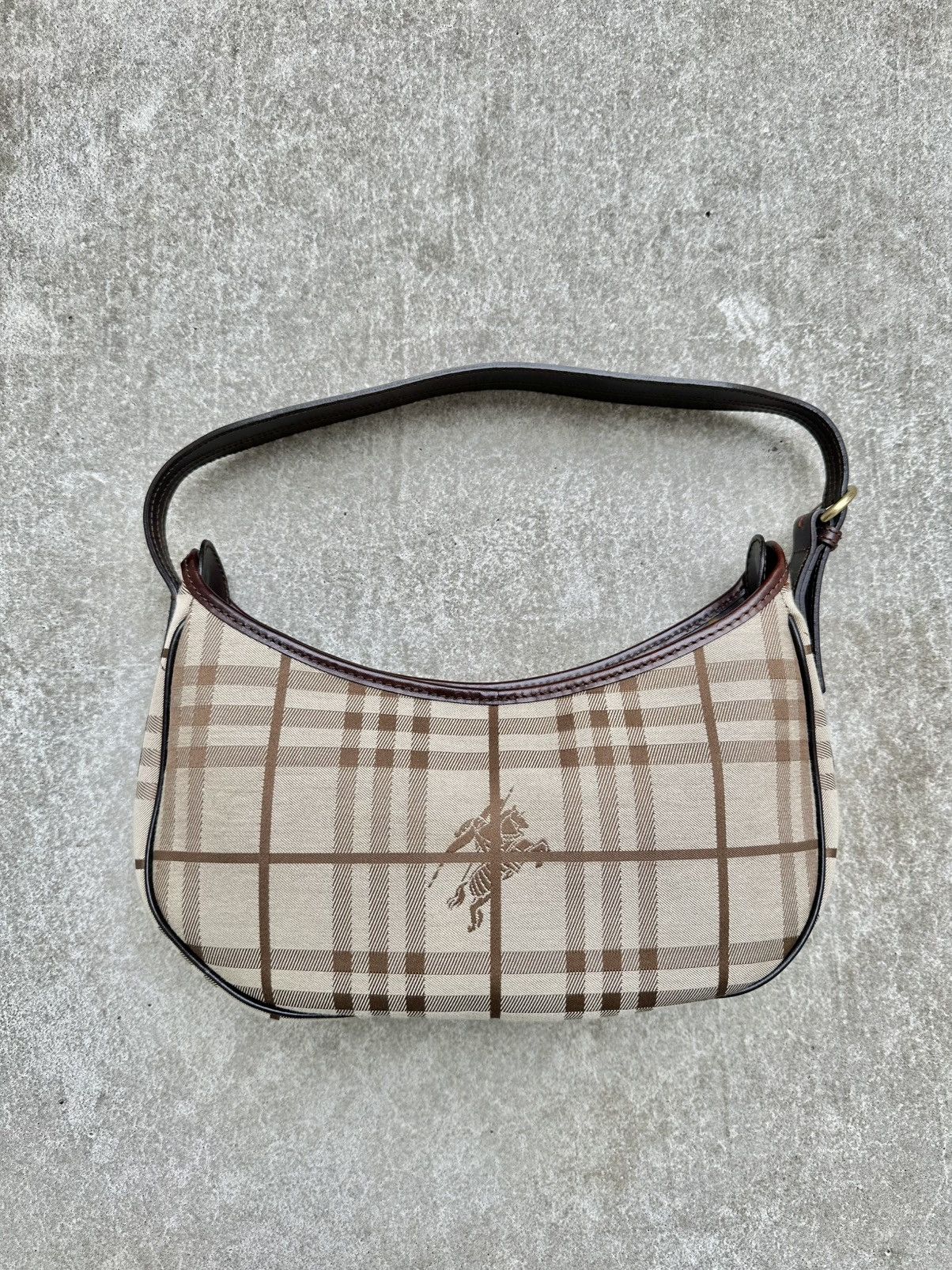 Burberry Burberry London Baguette Haymarket Check Hobo Hand Bag Size ONE SIZE - 1 Thumbnail
