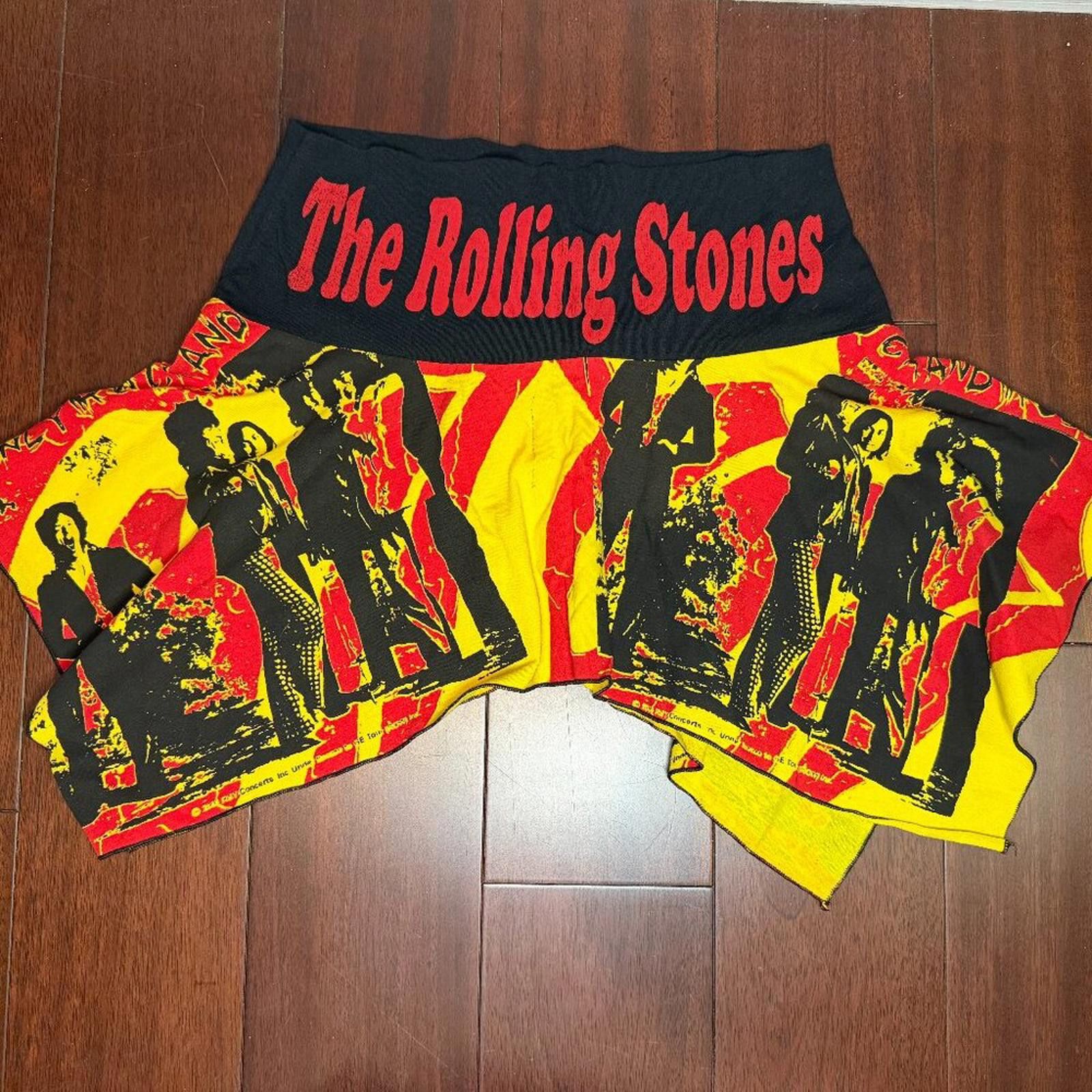 Other Vintage Glamhead Rolling Stones Mini Skirt Size Medium Rare Size 32" / US 10 / IT 46 - 1 Thumbnail