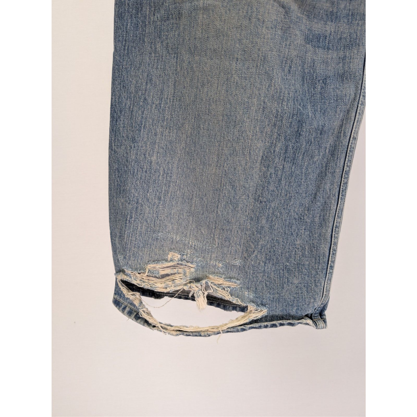 Balenciaga o1rshd1 Organic Denim Hybrid Baggy Pants Jean Outback Blue Size US 32 / EU 48 - 15 Thumbnail