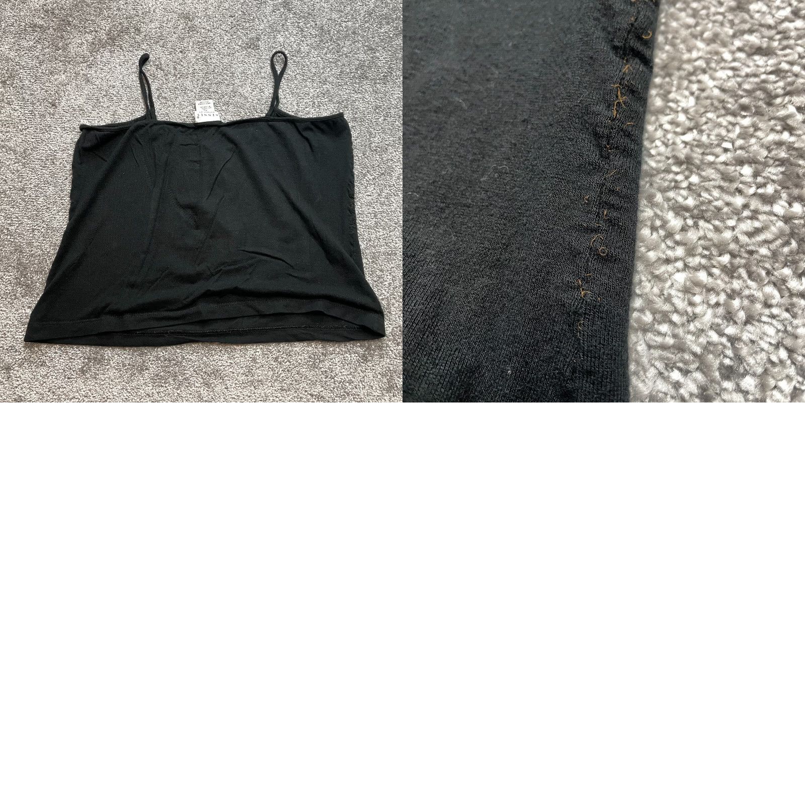 Vintage Hennes Tank Top Shirt Womens XL Black Basic Cami Sleeveless Shirt Soft Modal Tank Top Sleeveless Shirt Black XL Womens Size XL / US 12-14 / IT 48-50 - 8 Thumbnail