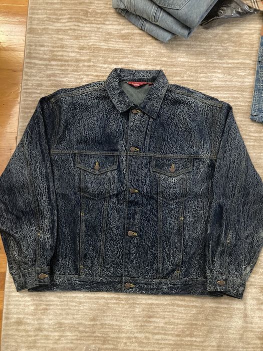 Supreme Crackle Denim Trucker Jacket