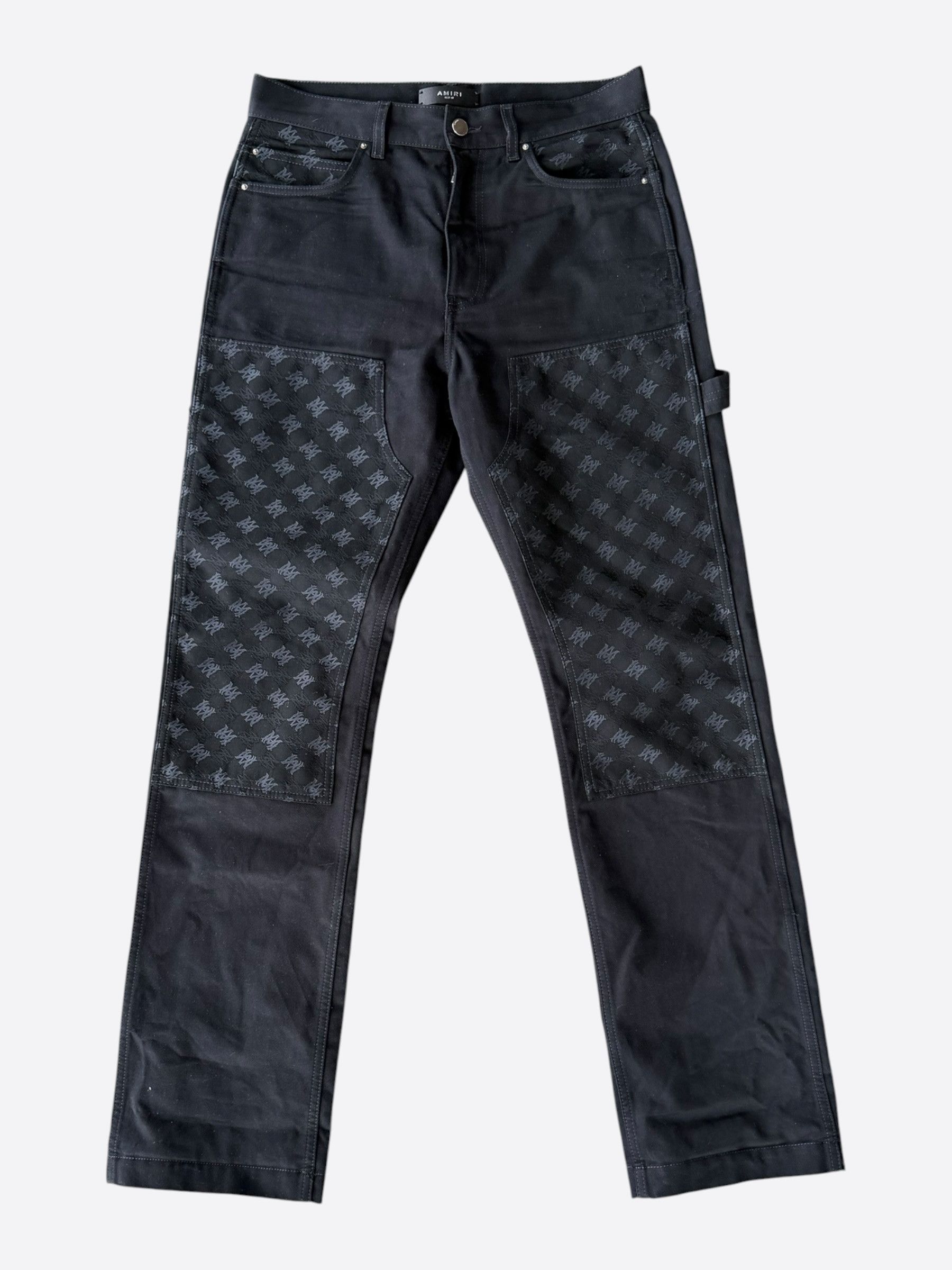 Amiri Amiri Black MA Monogram Carpenter Pants Size US 32 / EU 48 - 1 Thumbnail