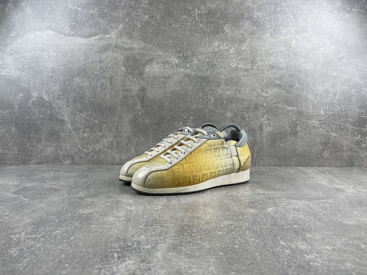 Fendi × Vintage Fendi Archives Vintage 90s Leather Monogrammed Sneakers Size US 7.5 / IT 37.5 - 1 Thumbnail