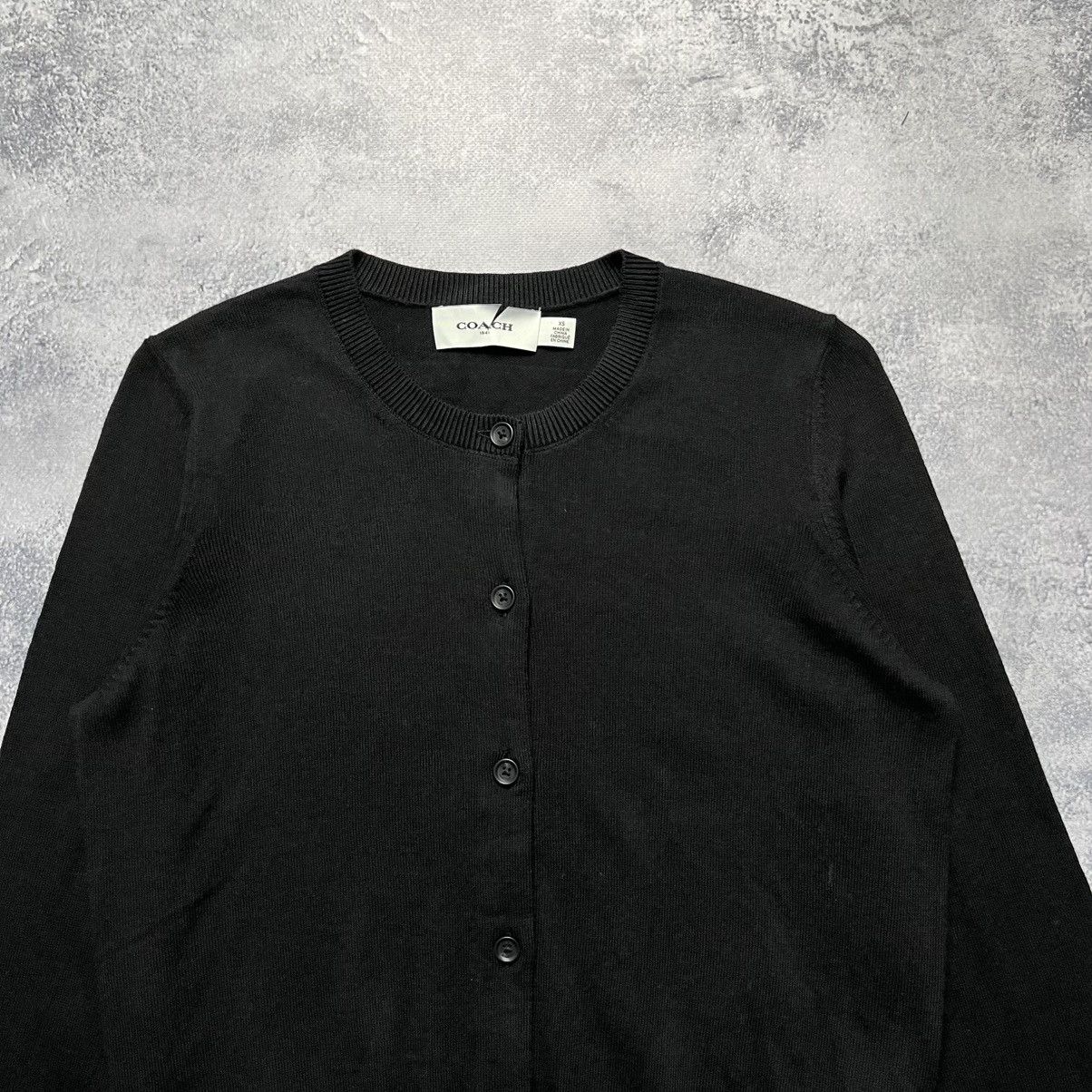 Coach Coach Black Cardigan Sweater Streetwear Luxury Designer Size XS / US 0-2 / IT 36-38 - 2 Thumbnail