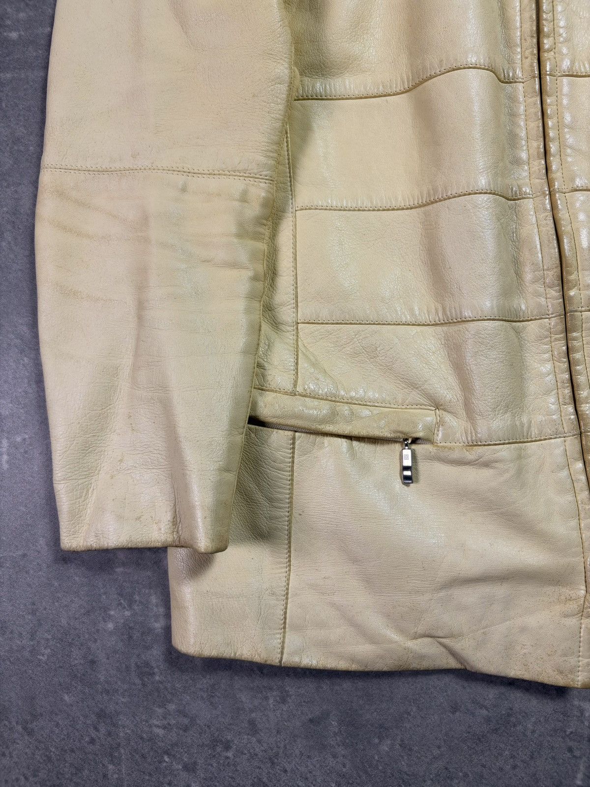 Givenchy 90s Distressed Faded Givenchy Napoleon Leather Jacket 40 Size L / US 10 / IT 46 - 5 Thumbnail