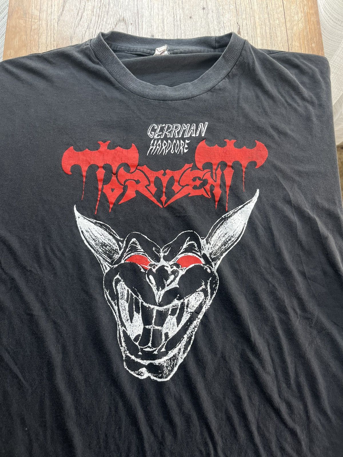 Band Tees × Vintage Vintage TORMENT Das Neue GERRMAN HARDCORE 1989’s T-shirt Size US L / EU 52-54 / 3 - 4 Thumbnail