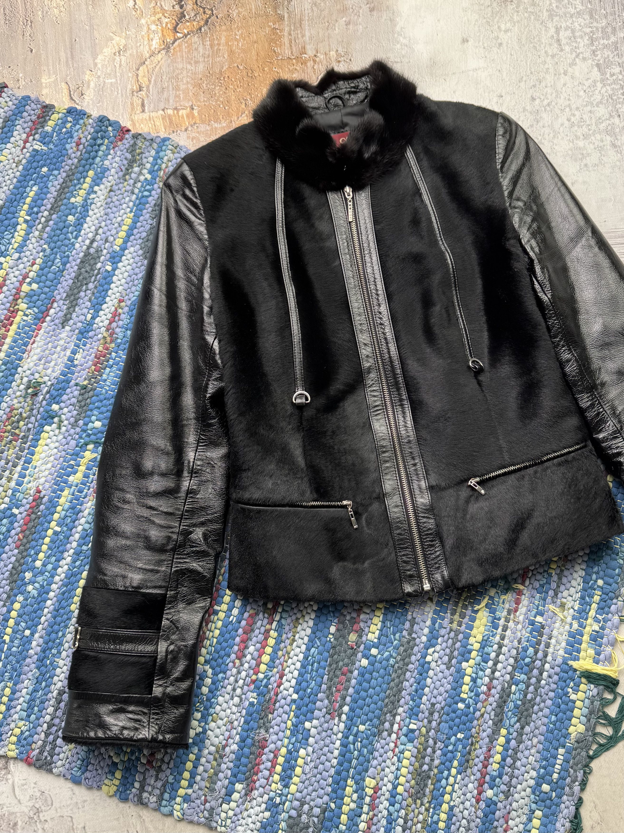 Vintage Vintage Cropped Real Fur/Leather Jacket A648D15(498) Size S / US 4 / IT 40 - 2 Thumbnail