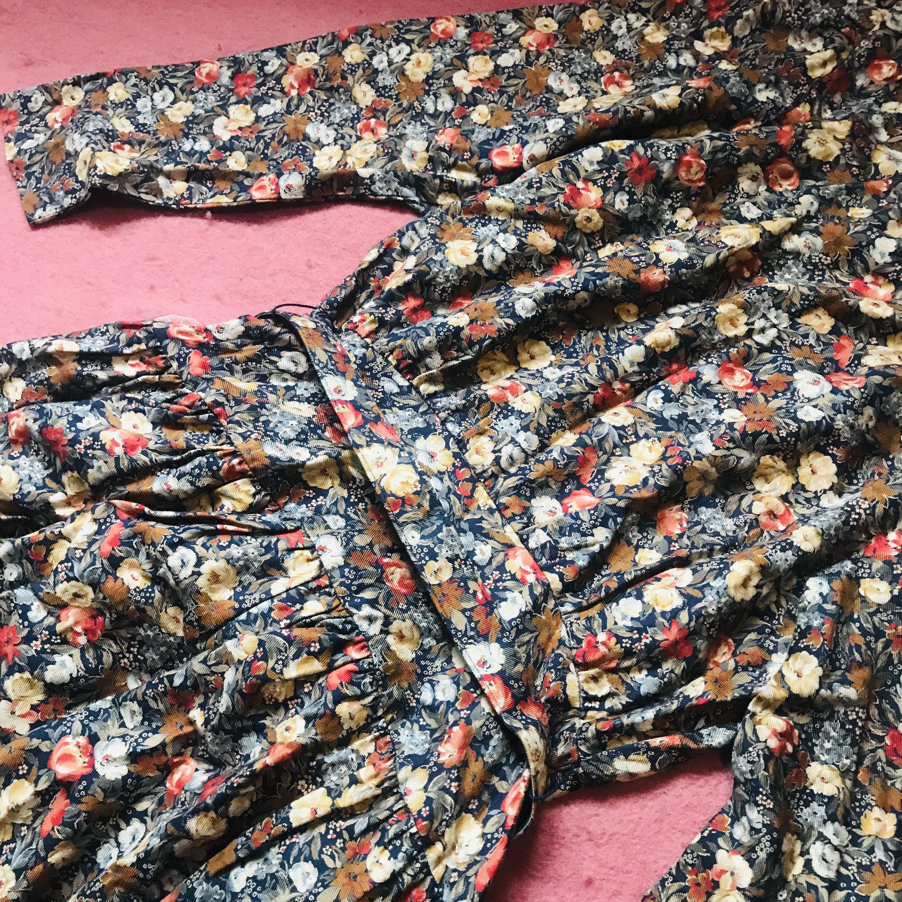 Vintage Vintage Lace Collar Floral Dress Size S / US 4 / IT 40 - 2 Thumbnail