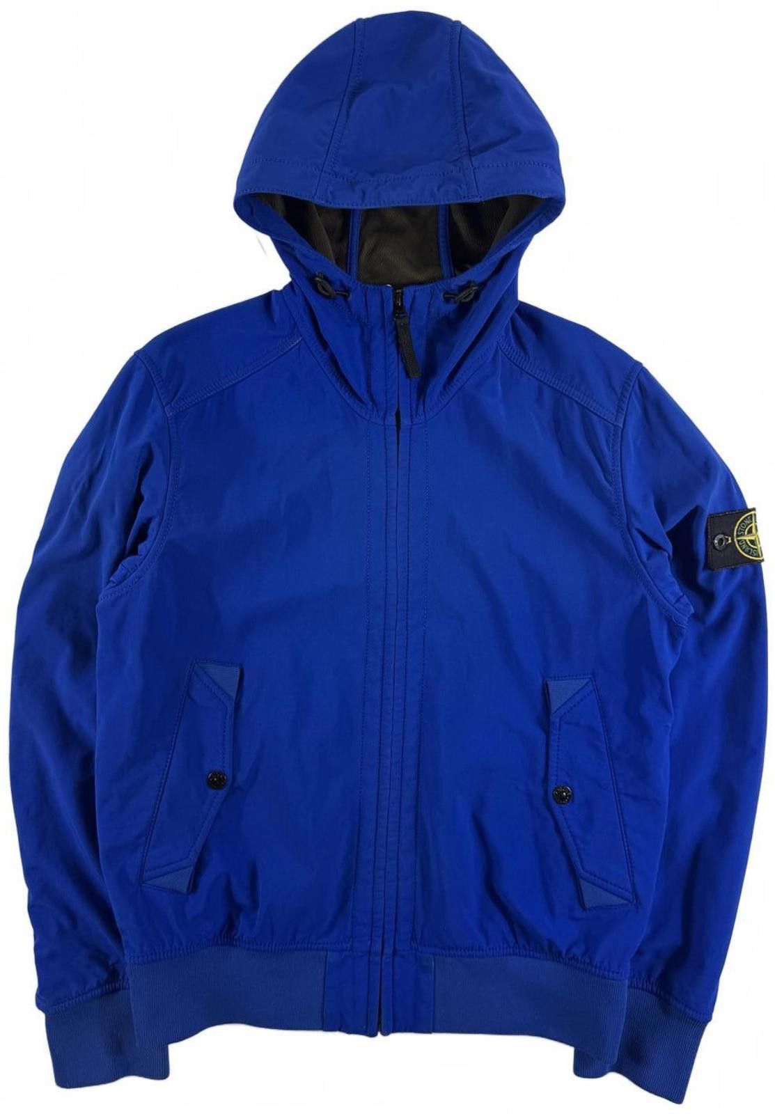 Stone Island Soft Shell R Hooded Jacket Blue Medium