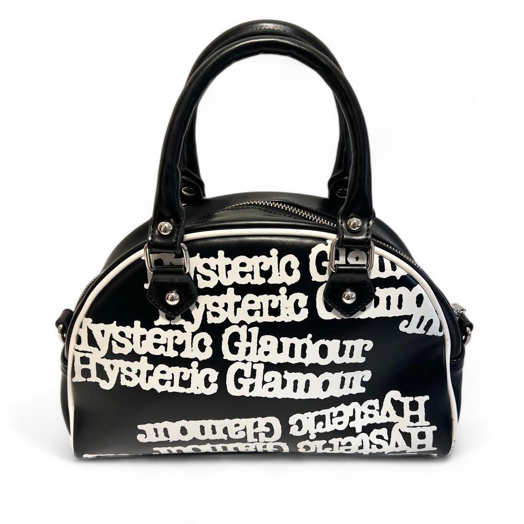 Hysteric Glamour Handbag Boston Bag Black Printed Japanese