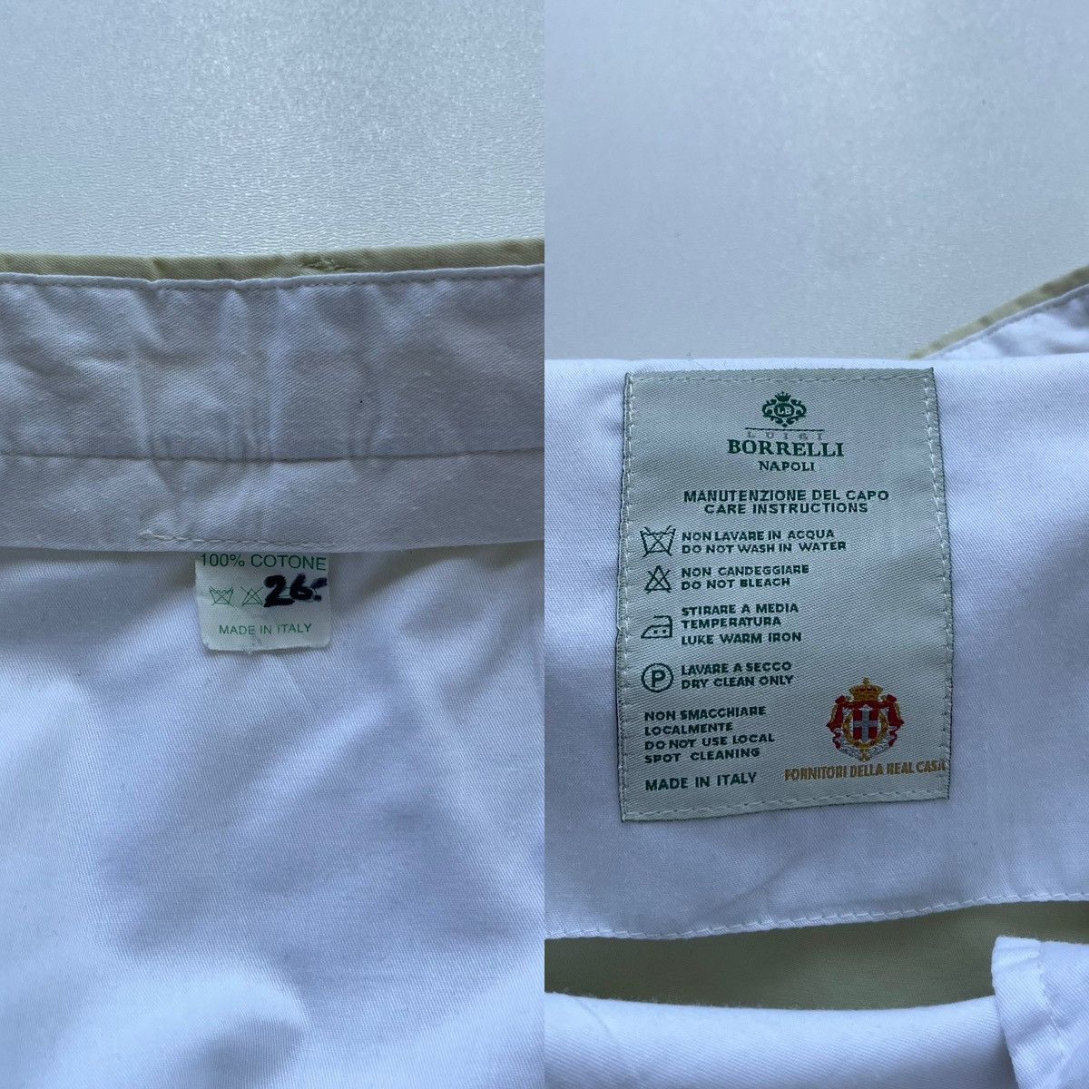 Luigi Borrelli Luigi Borrelli Napoli Vintage Cotton Chino Pants Yellow Size US 36 / EU 52 - 8 Thumbnail