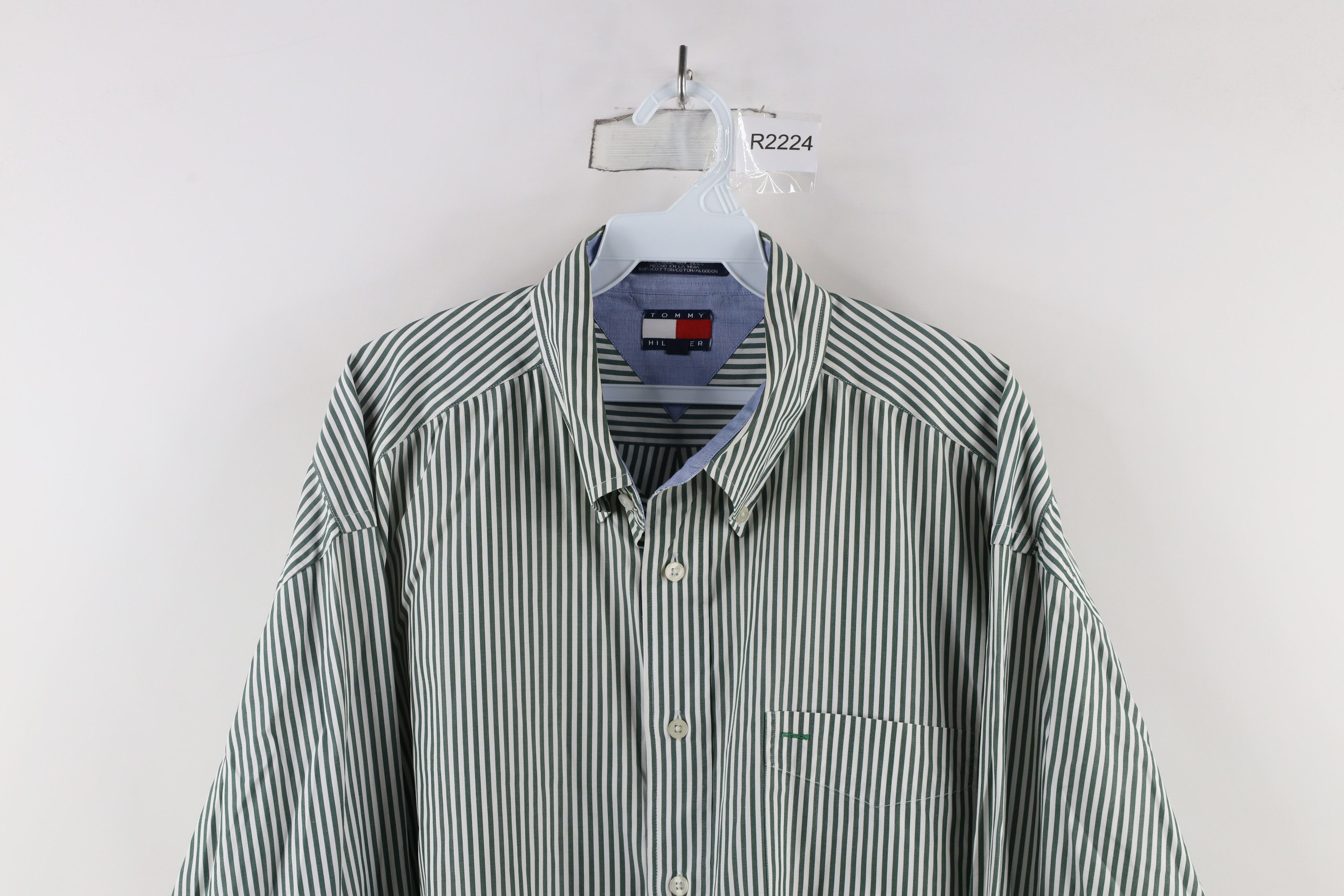 Tommy Hilfiger × Vintage Vintage 90s Tommy Hilfiger Oxford Cotton Button Down Shirt Size US XL / EU 56 / 4 - 2 Thumbnail