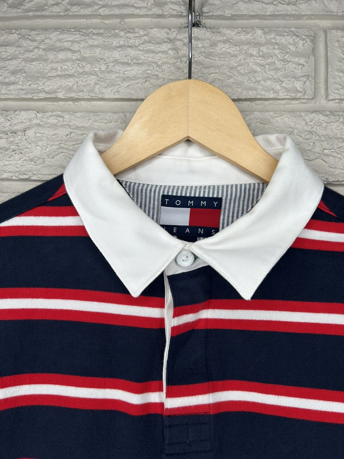 Tommy Hilfiger Tommy Jeans Crest Striped Rugby Top Size US M / EU 48-50 / 2 - 5 Thumbnail