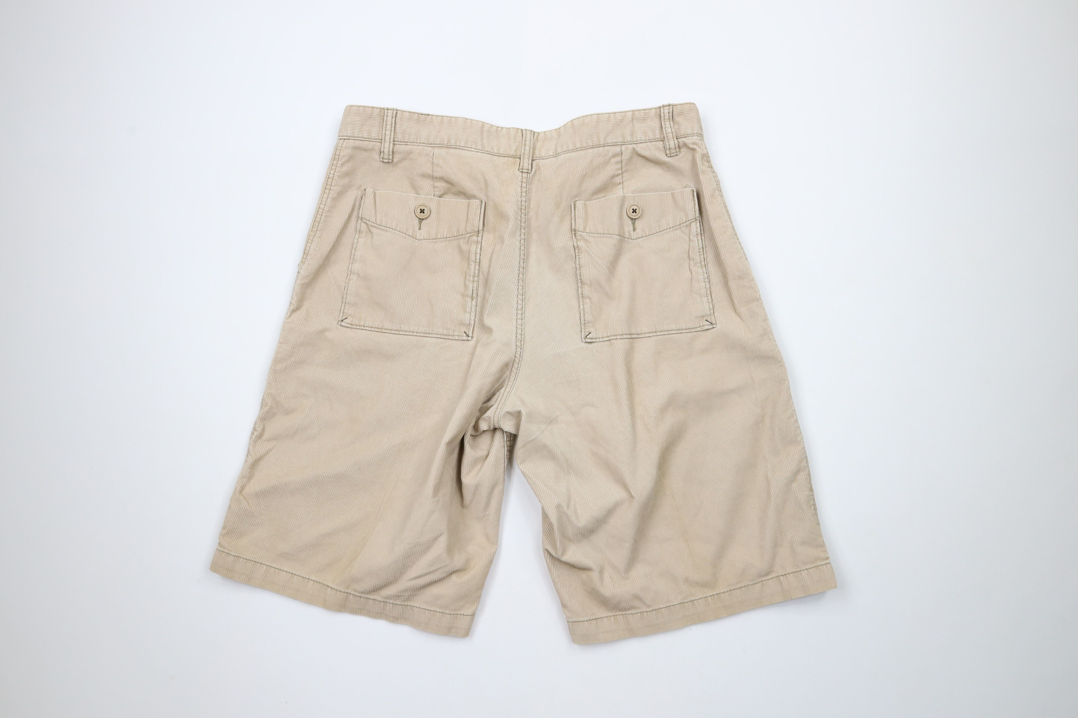 Vintage Vintage 90s Streetwear Surplus Corduroy Shorts Beige Size US 34 / EU 50 - 9 Thumbnail