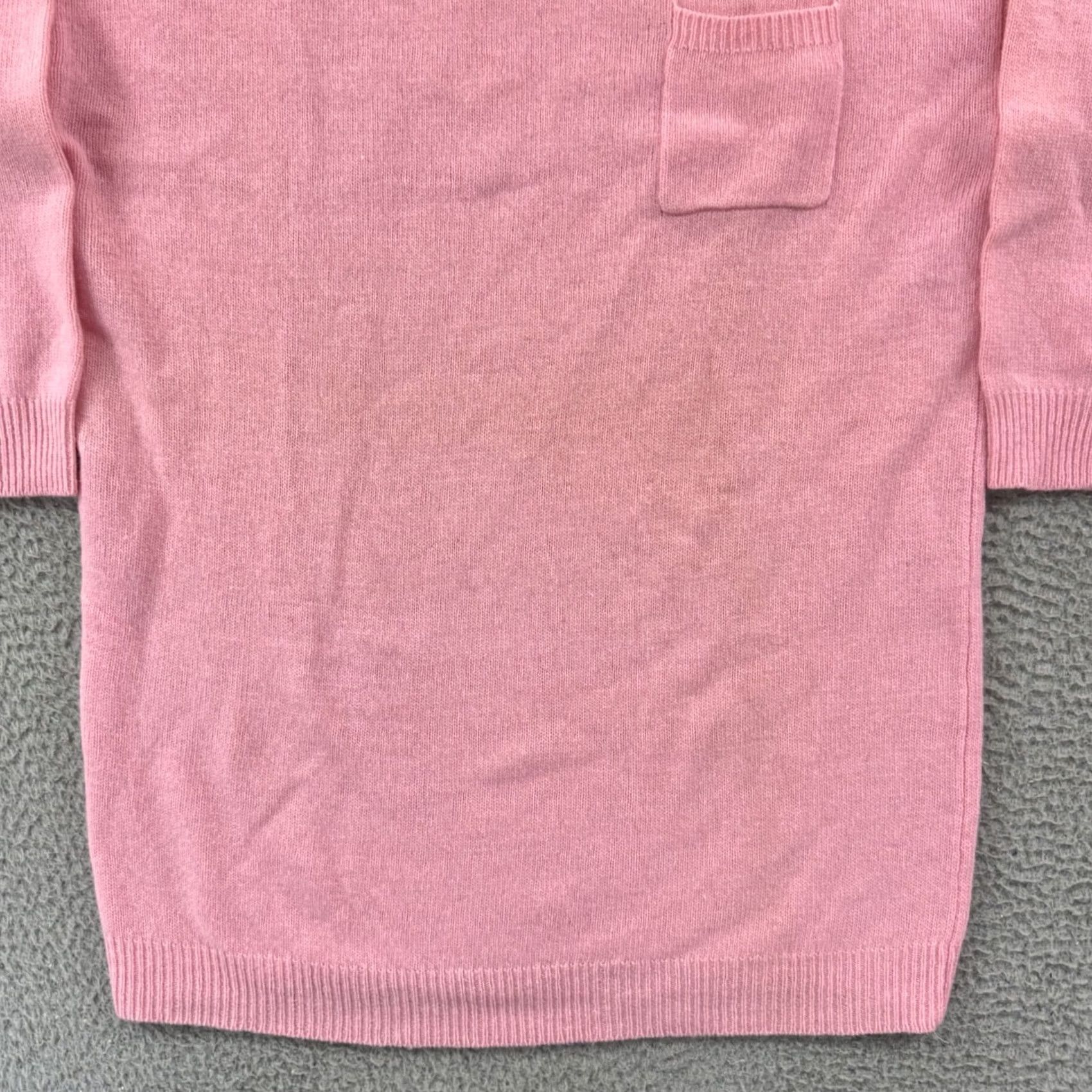 Pinko VINTAGE Vivat Sweater Womens Large Pink 3/4 Sleeve Lambswool Angora 80s Outdoor Size L / US 10 / IT 46 - 2 Thumbnail