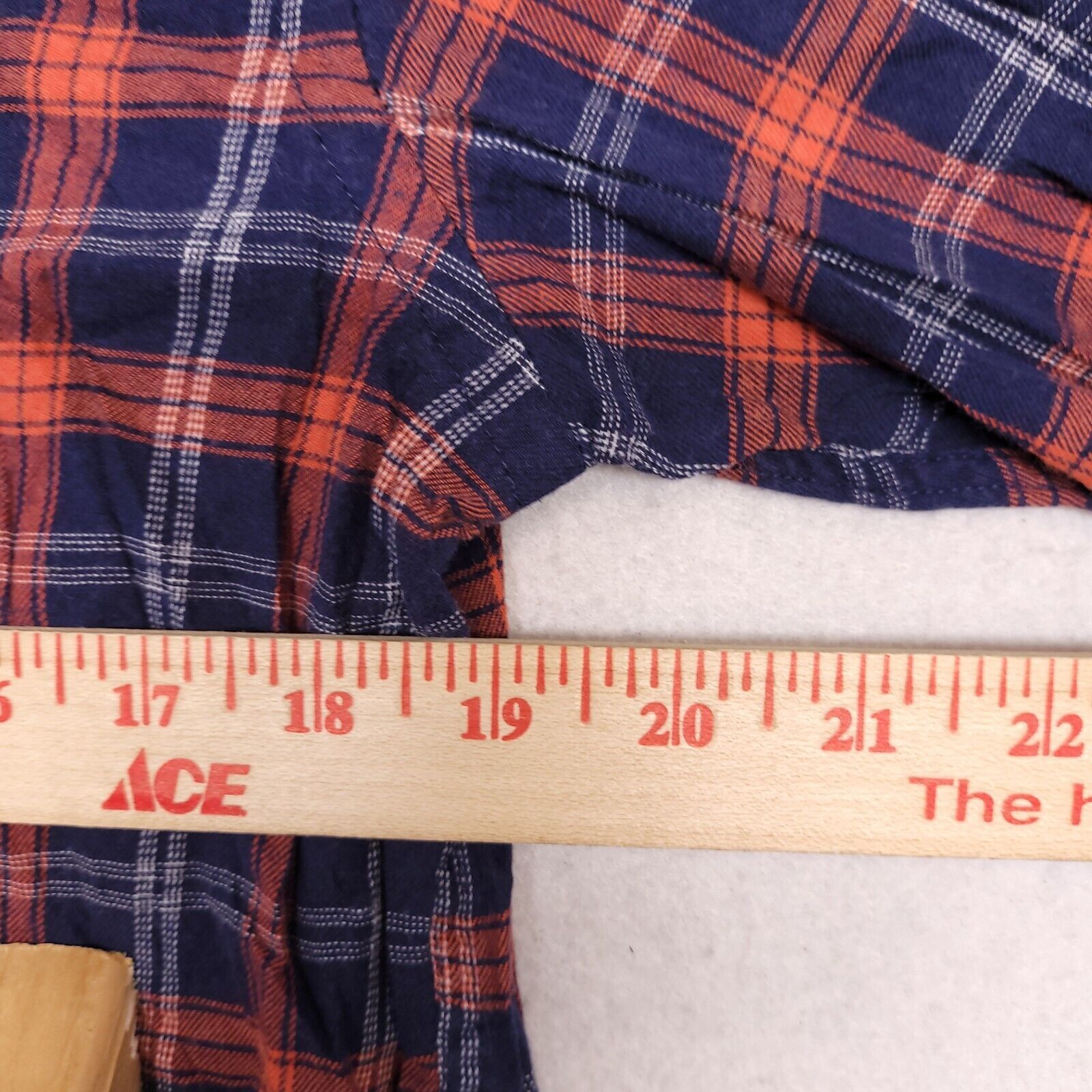 Old Navy Old Navy Tartan Flannel Shirt Mens Size Medium M Blue Orange Size US M / EU 48-50 / 2 - 8 Thumbnail